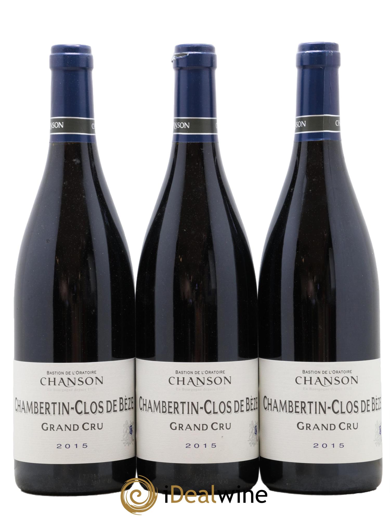 Chambertin Grand Cru Clos De Bèze Chanson 2015 - Lot de 3 bouteilles - 0