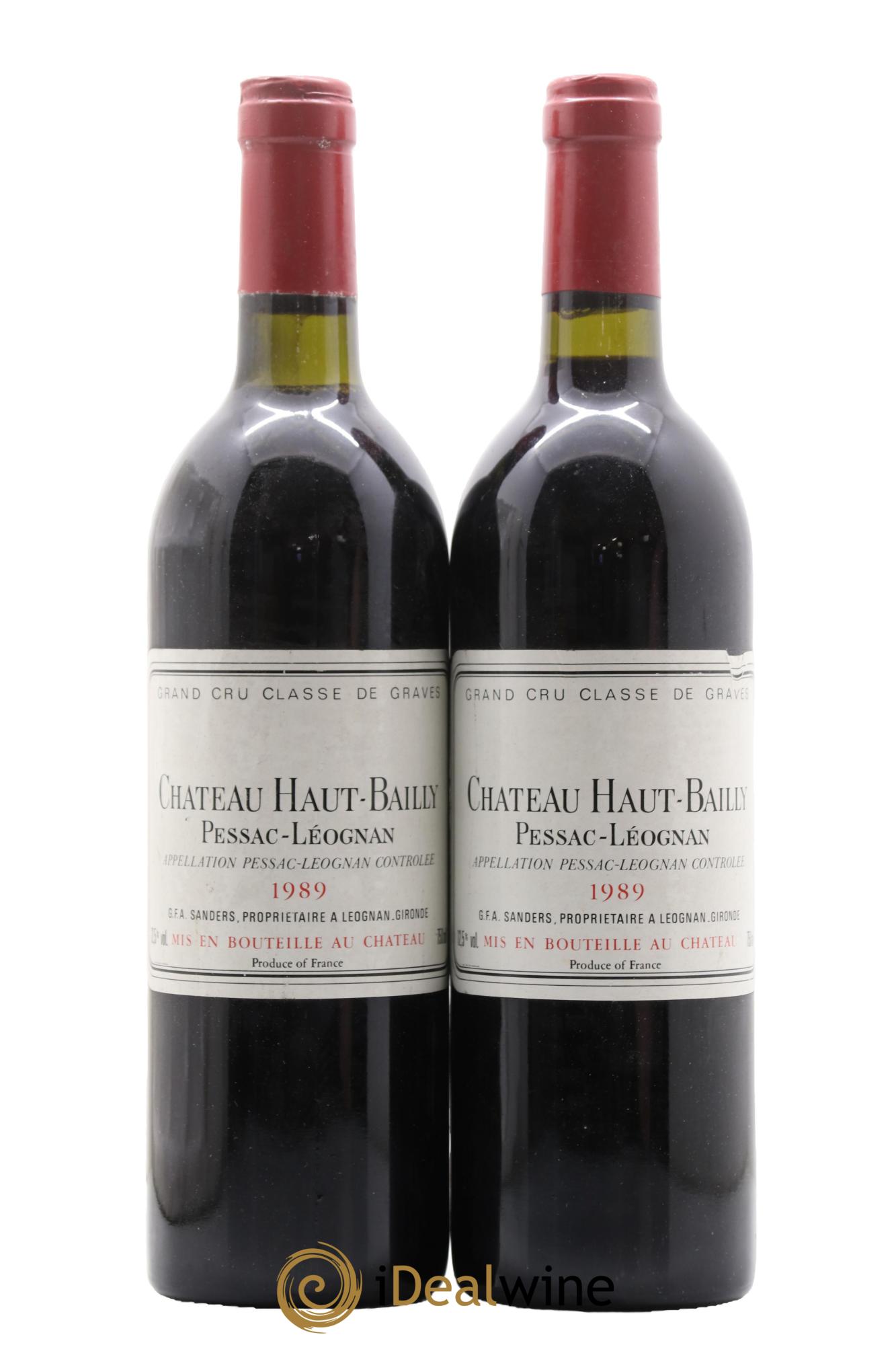 Château Haut-Bailly Cru Classé de Graves  1989 - Lot of 2 bottles - 0