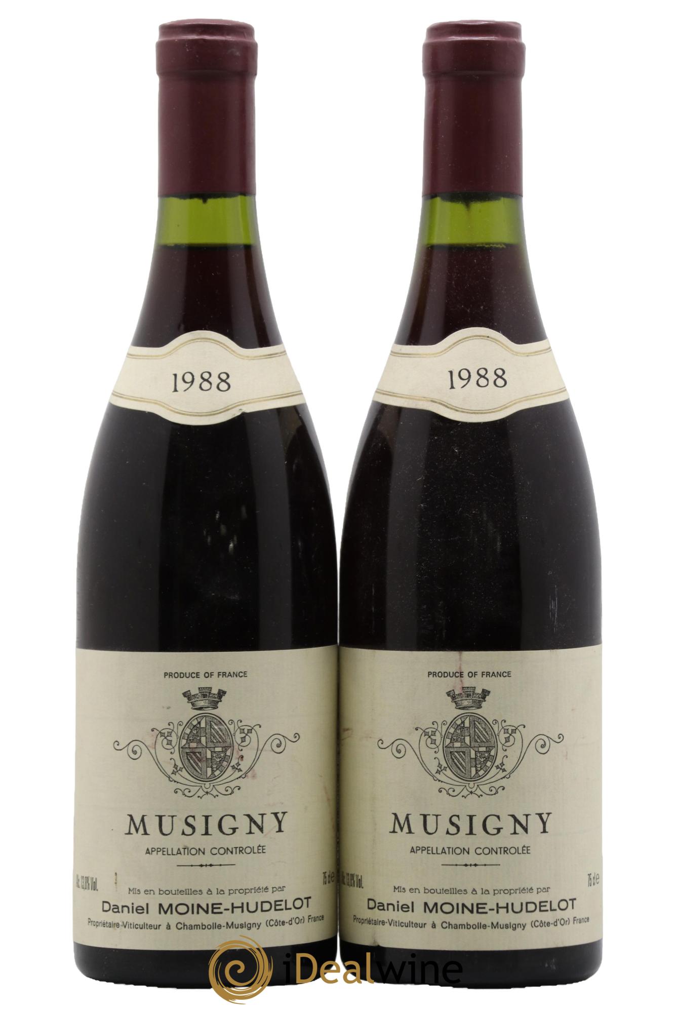 Musigny Grand Cru Moine-Hudelot (Domaine) 1988 - Lot of 2 bottles - 0