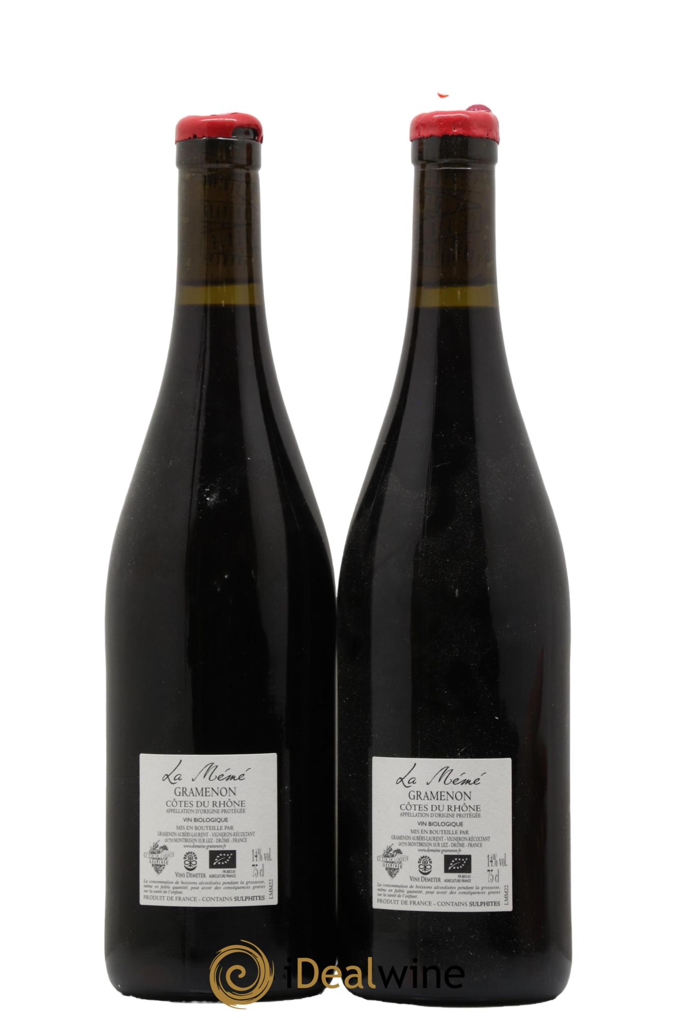 Côtes du Rhône La Mémé Ceps Centenaires Gramenon (Domaine) 2022 - Lot de 2 bouteilles - 1