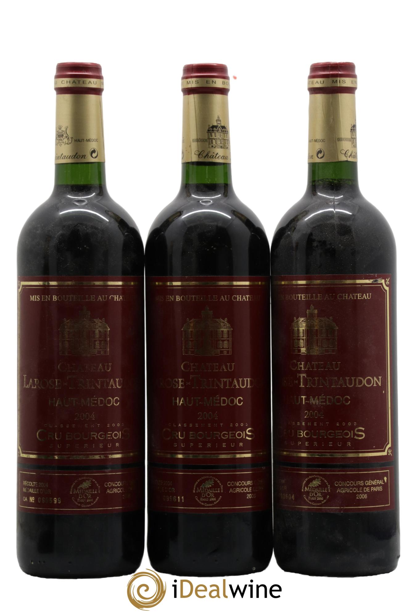 Château Larose Trintaudon Cru Bourgeois 2004 - Lotto di 3 bottiglie - 0