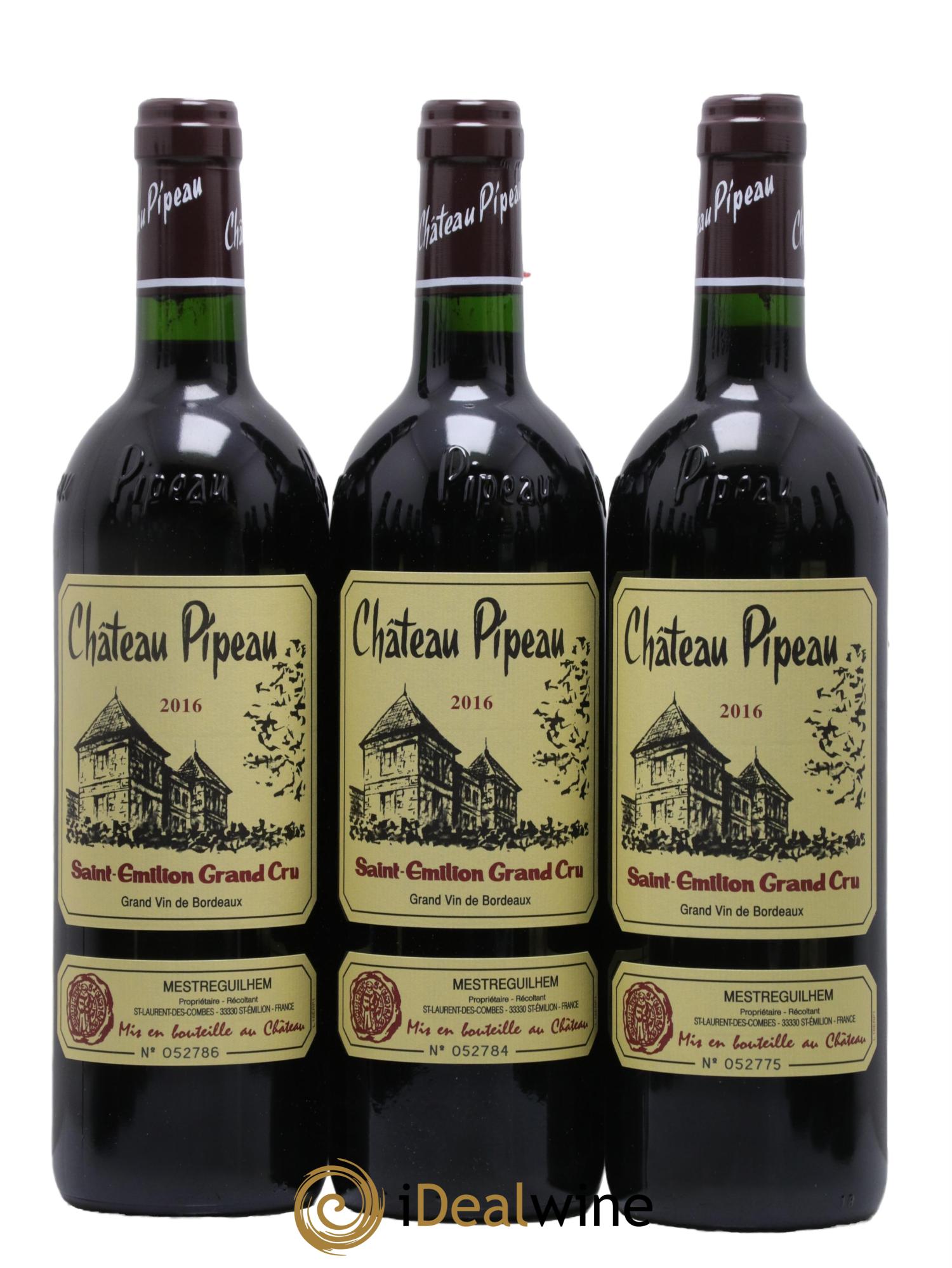 Château Pipeau 2016 - Lotto di 12 bottiglie - 1