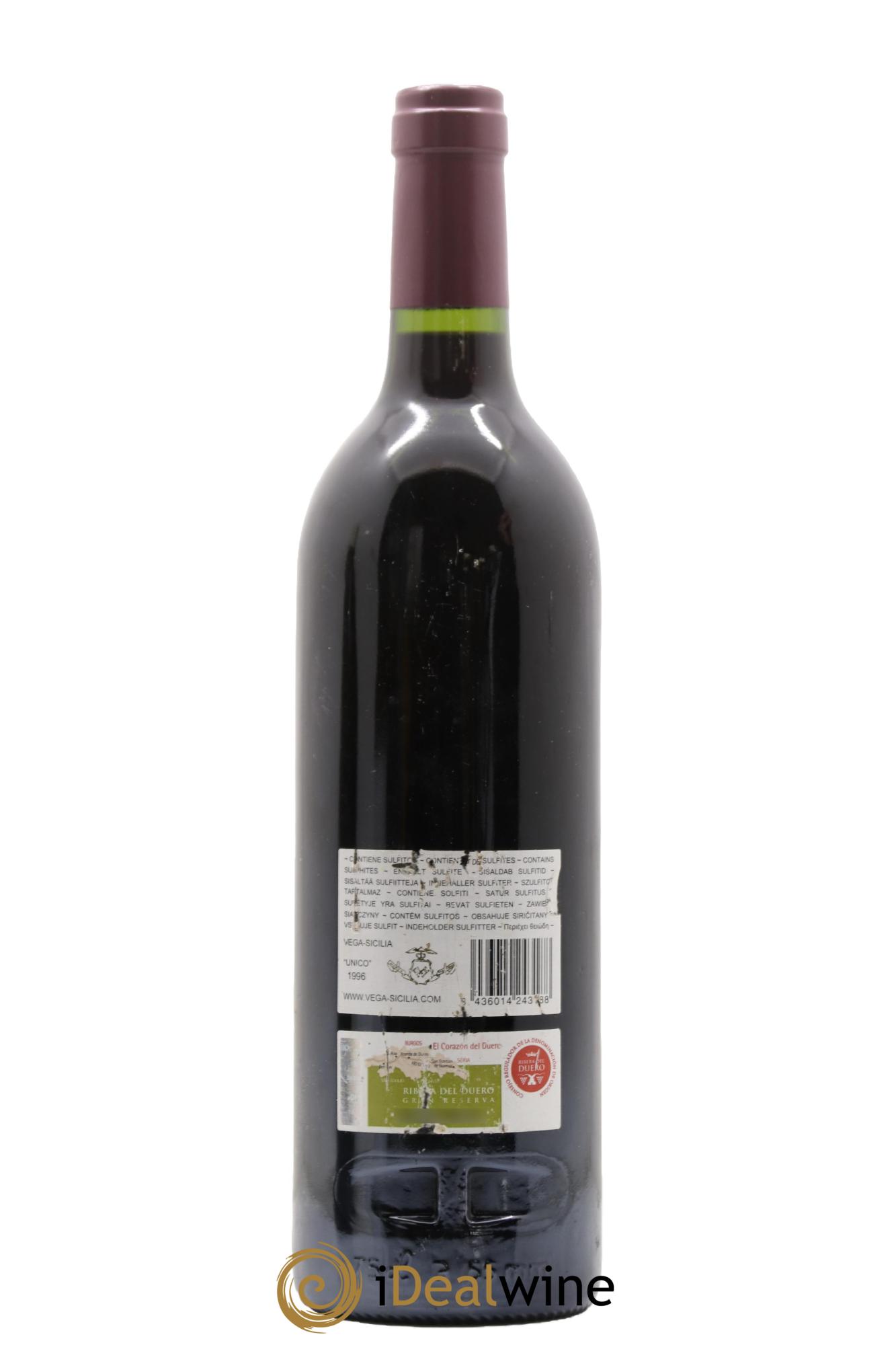 Ribera Del Duero DO Vega Sicilia Unico Famille Alvarez 1996 - Posten von 1 Flasche - 1