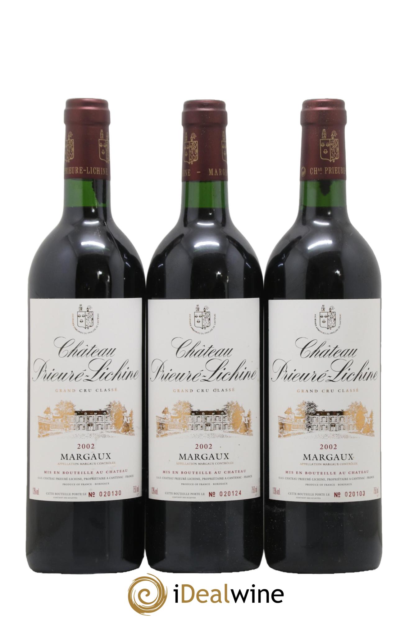 Château le Prieuré Grand Cru Classé Margaux Château Pieuré Lichine 2002 - Posten von 12 Flaschen - 3