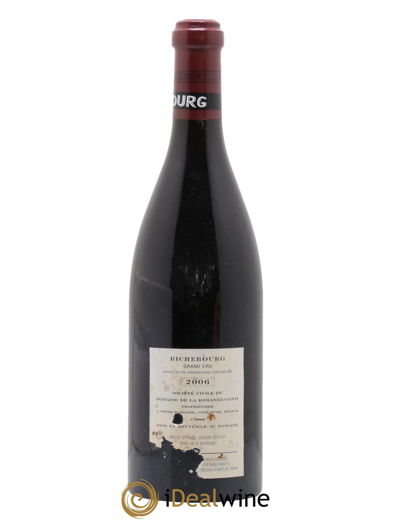 Richebourg Grand Cru Domaine de la Romanée-Conti 2006 - Lotto di 1 bottiglia - 1