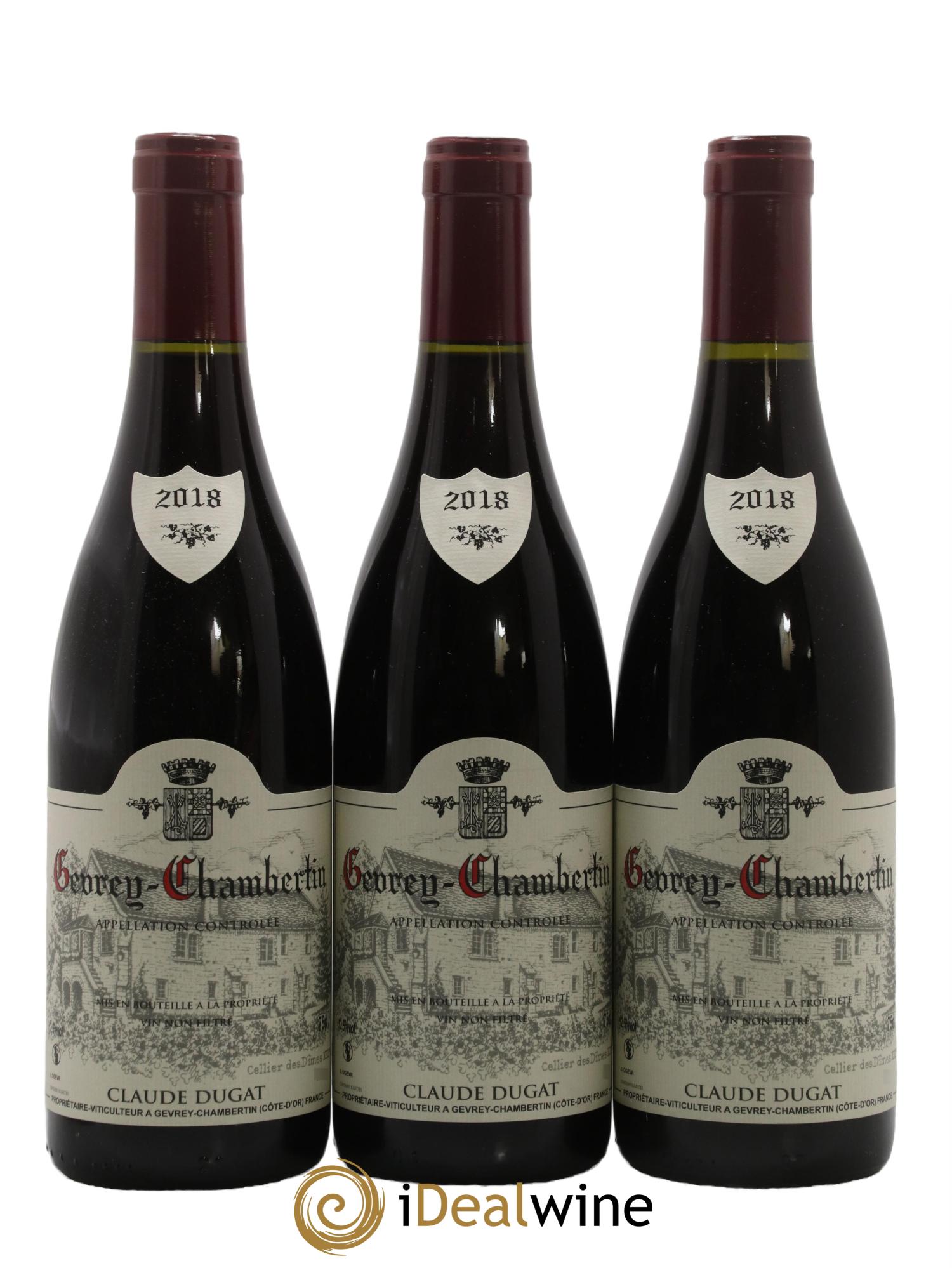 Gevrey-Chambertin Claude Dugat 2018 - Lot de 3 bouteilles - 0