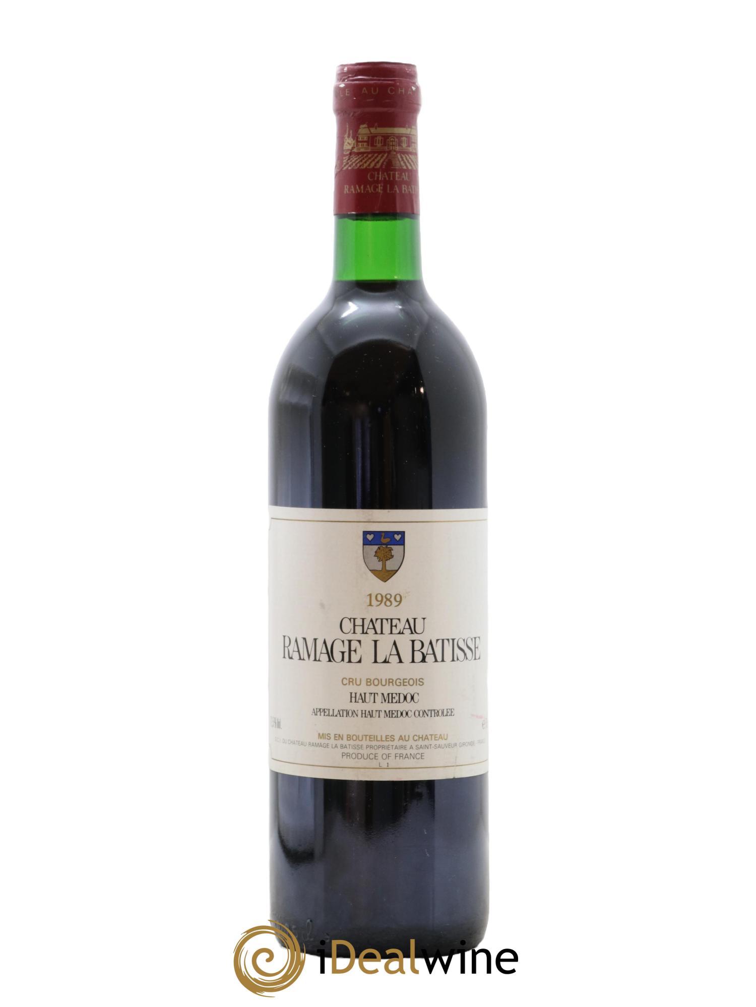 Château Ramage la Bâtisse Cru Bourgeois 1989 - Posten von 1 Flasche - 0