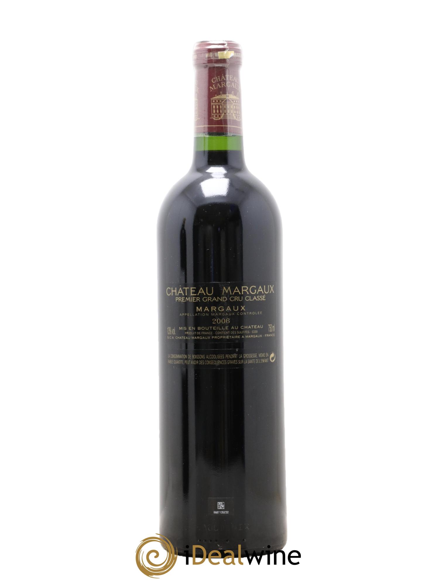 Château Margaux 1er Grand Cru Classé 2006 - Lot de 1 bouteille - 1