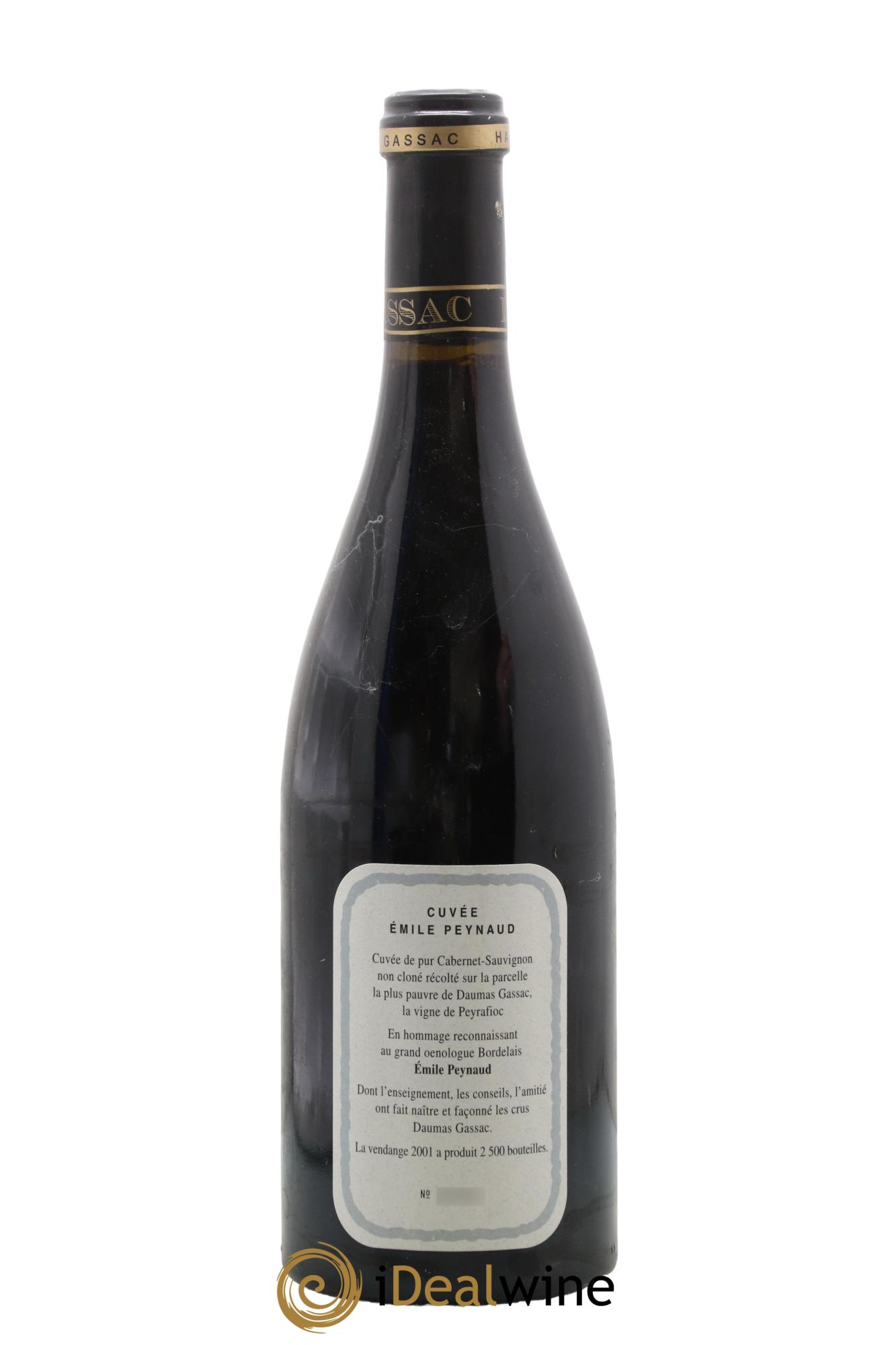 IGP Pays d'Hérault Mas Daumas Gassac Cuvée Emile Peynaud Famille Guibert de La Vaissière 2001 - Lot de 1 bouteille - 1