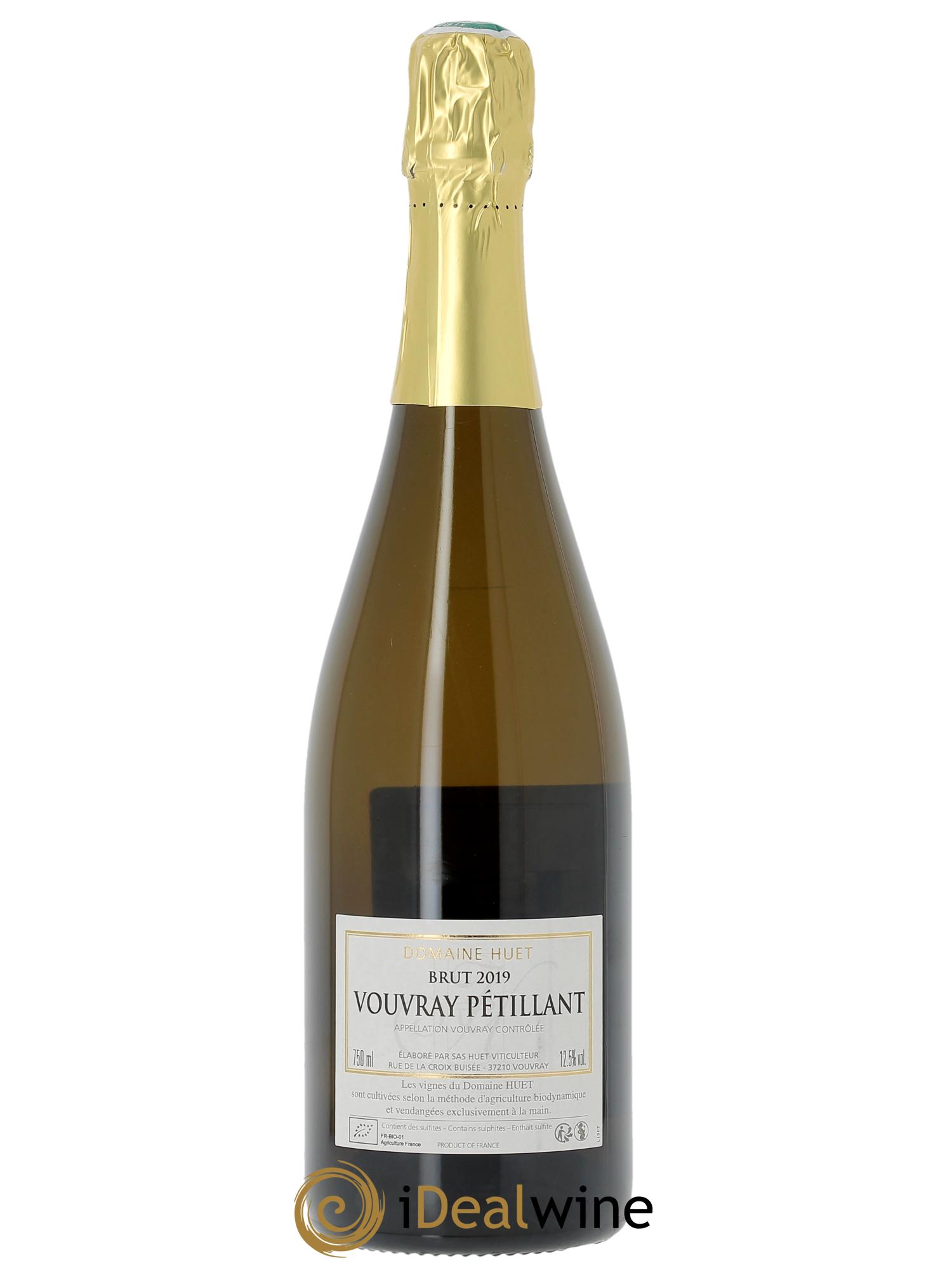 Vouvray Pétillant Brut Domaine Huet  2019 - Lot de 1 bouteille - 1