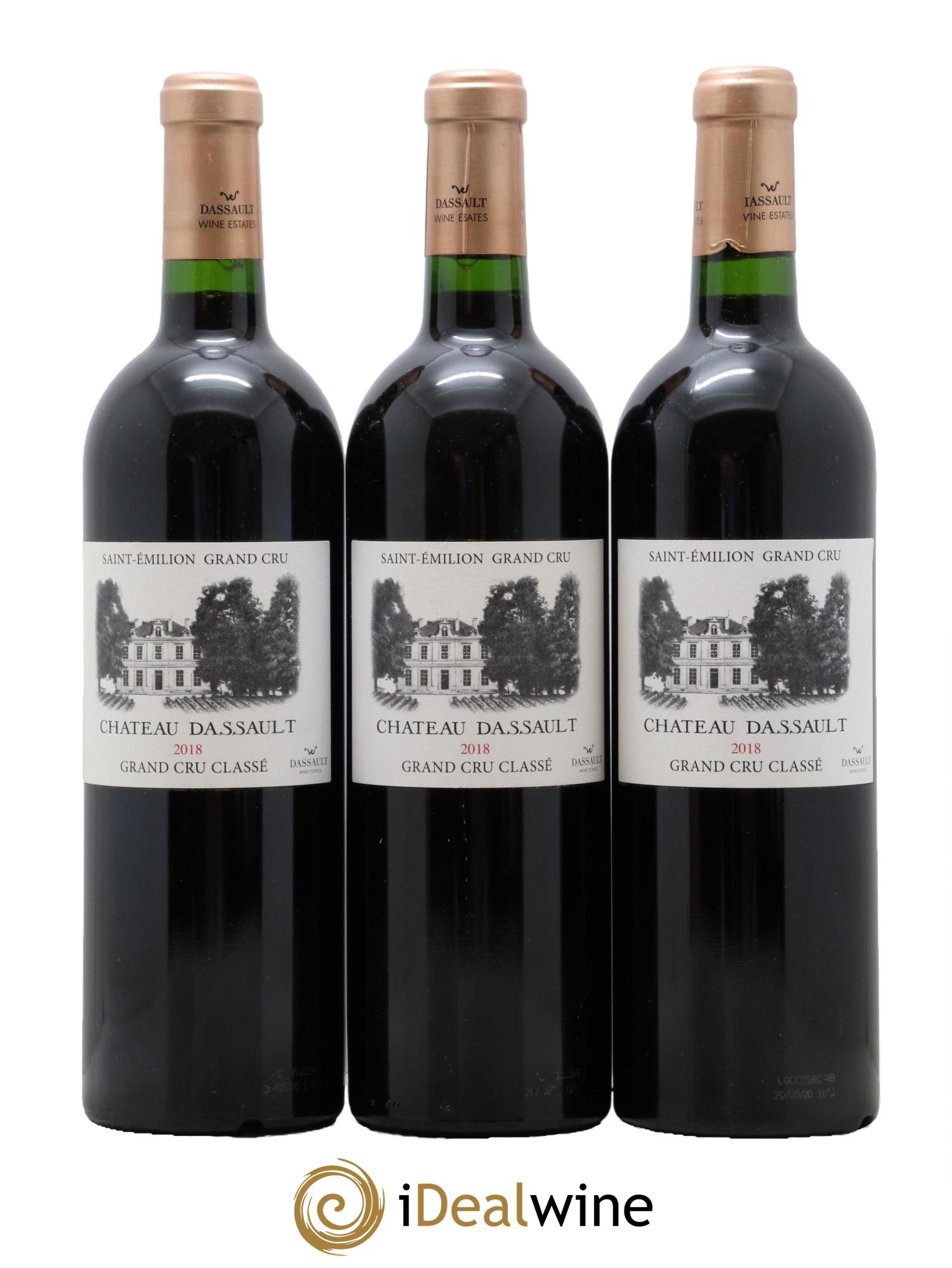 Château Dassault Grand Cru Classé 2018 - Lot de 3 bouteilles - 0