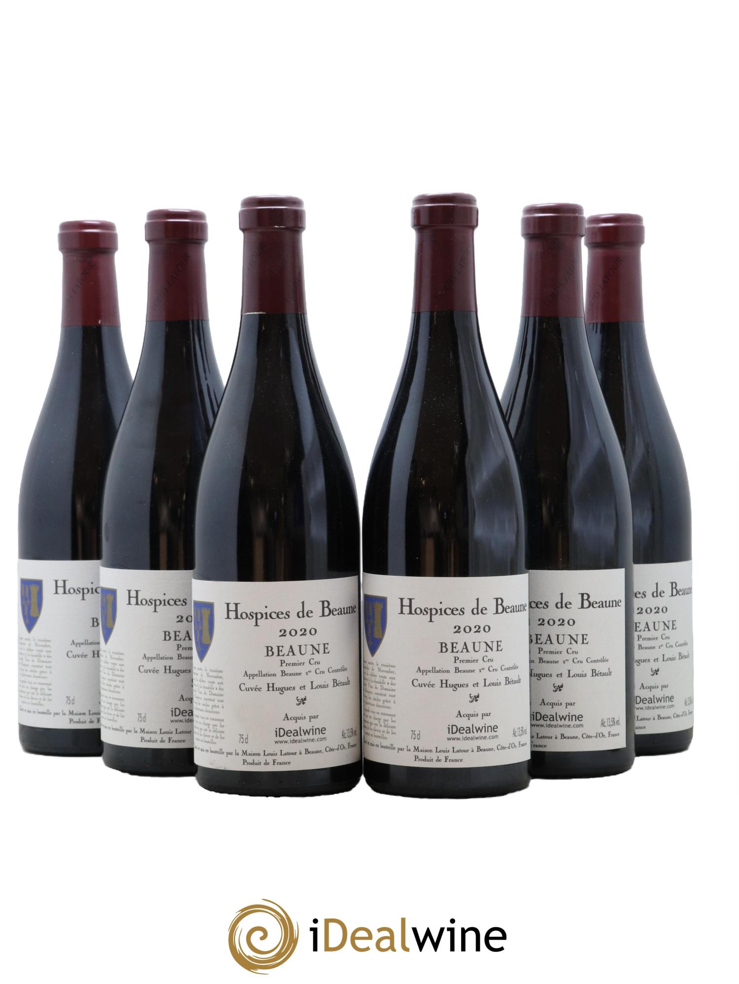 Beaune 1er Cru Hospices de Beaune cuvée Hugues et Louis Bétault Louis Latour 2020 - Lot of 6 bottles - 0