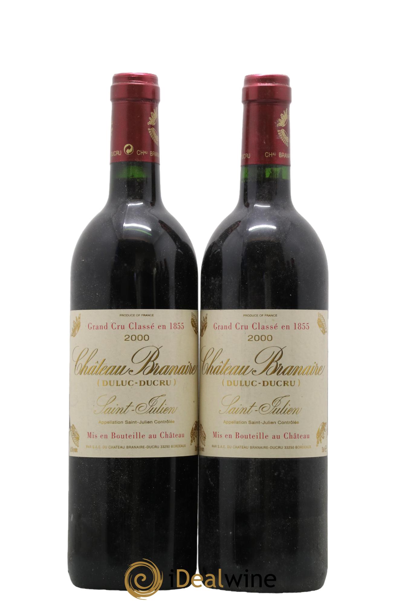 Château Branaire Ducru 4ème Grand Cru Classé 2000 - Lot de 2 bouteilles - 0