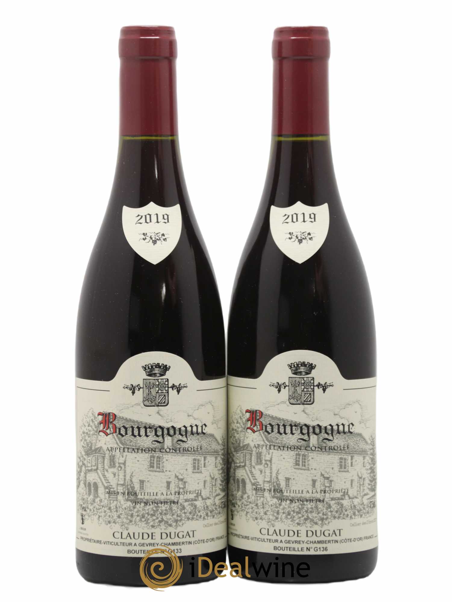 Bourgogne Claude Dugat  2019 - Lot of 2 bottles - 0