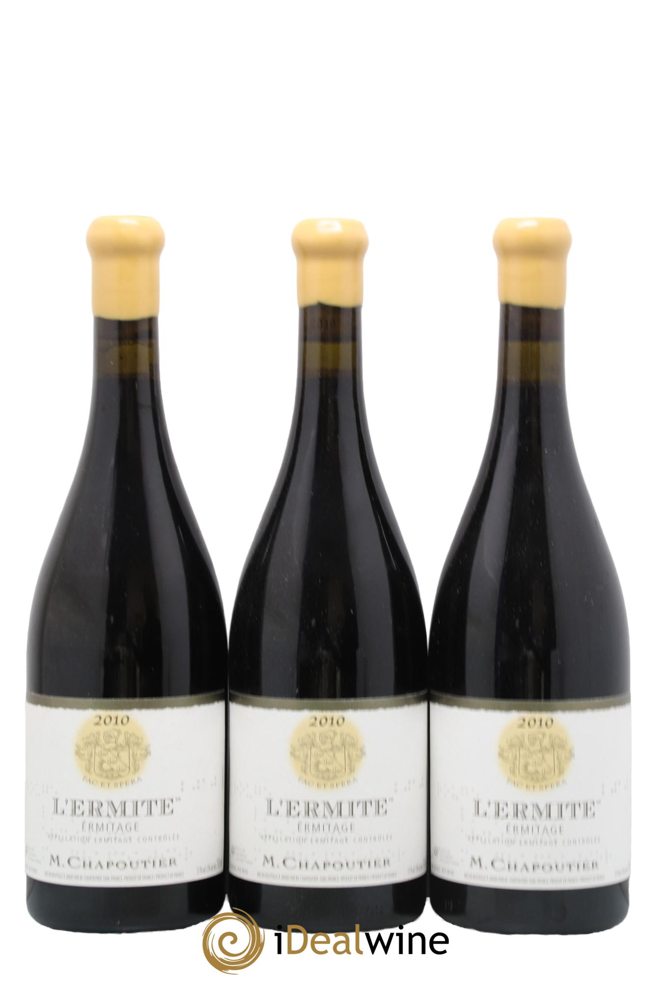 Hermitage Ermitage l'Ermite Chapoutier 2010 - Lotto di 3 bottiglie - 0