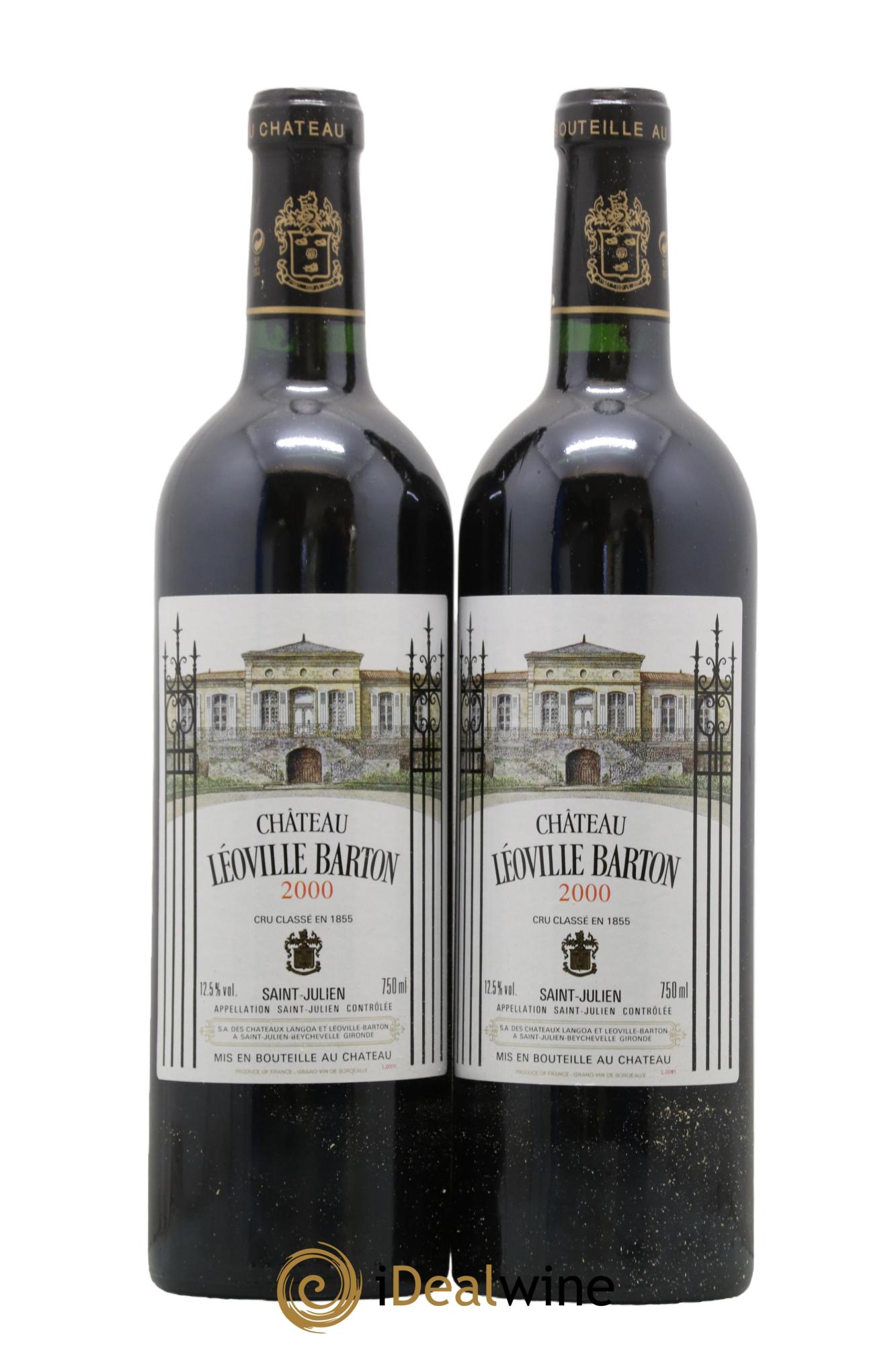 Château Léoville Barton 2ème Grand Cru Classé 2000 - Lotto di 2 bottiglie - 0