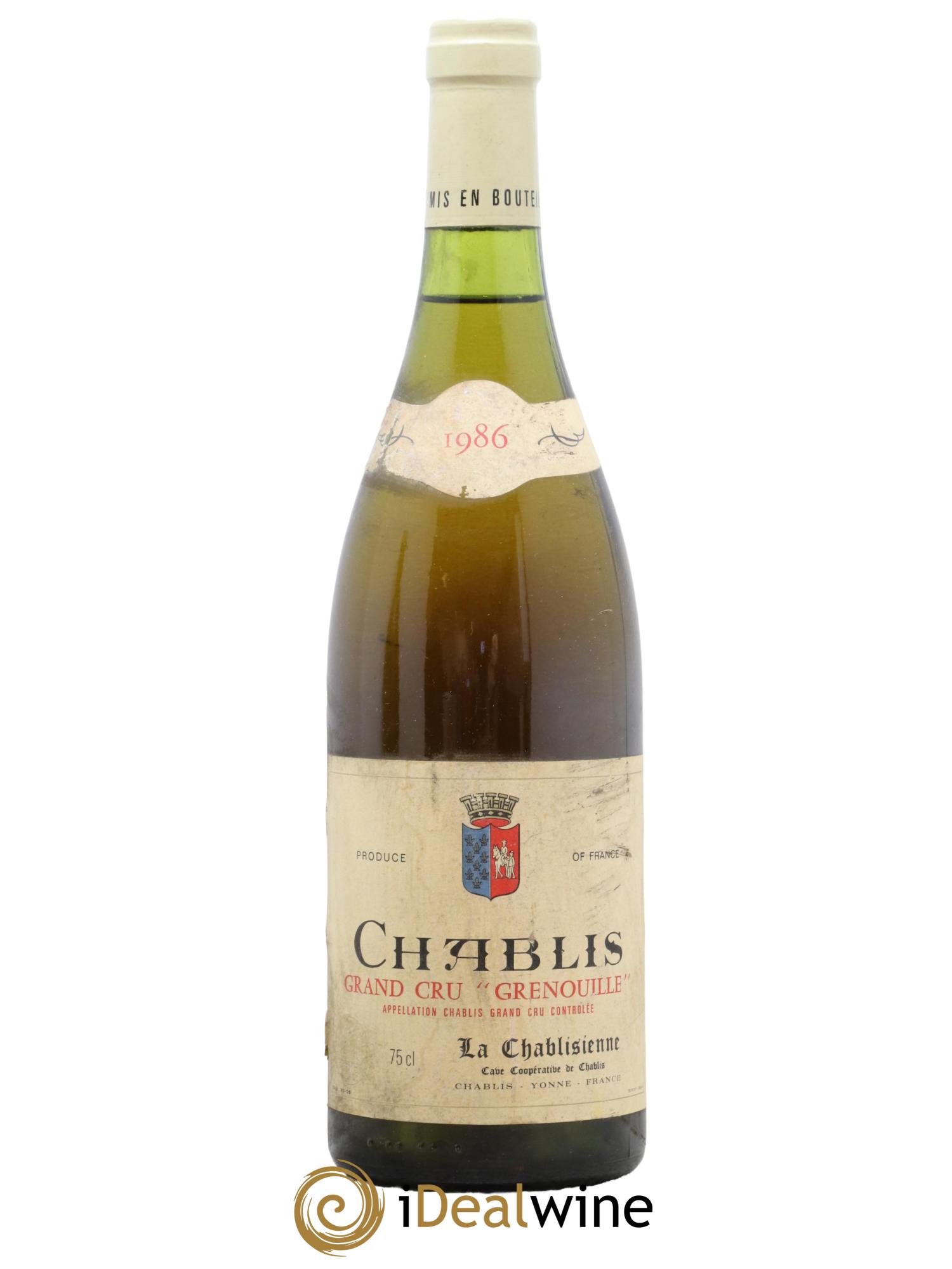 Chablis Grand Cru Grenouilles Château Grenouille - La Chablisienne 1986 - Lotto di 1 bottiglia - 0