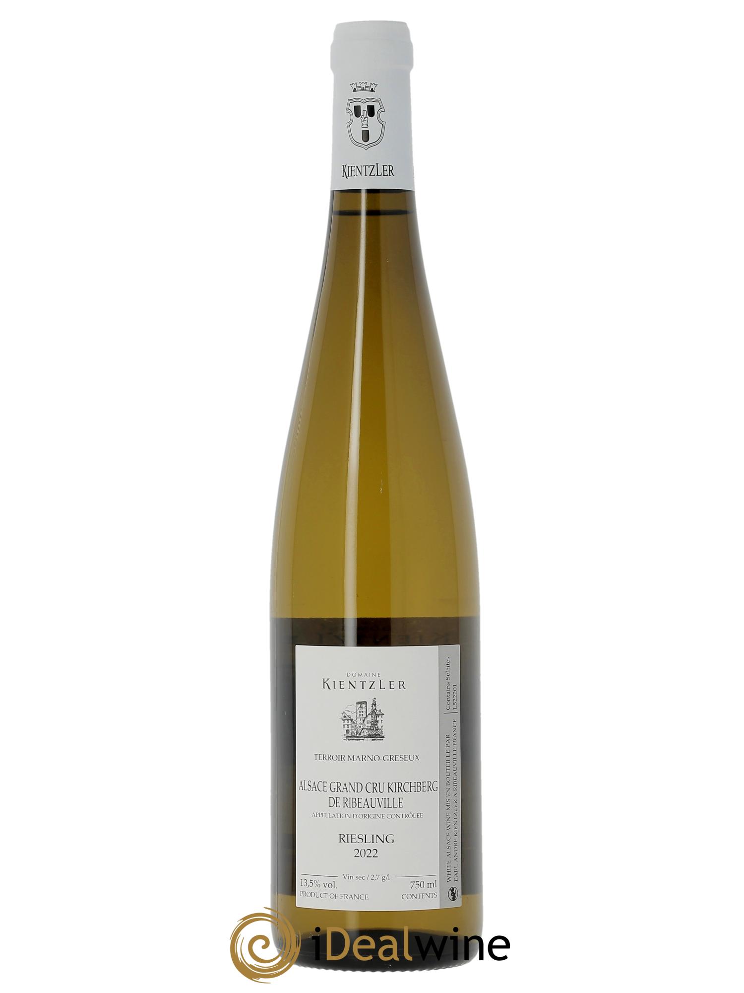 Alsace Riesling Grand Cru Kirchberg De Ribeauvillé Kientzler  2022 - Lot de 1 bouteille - 1