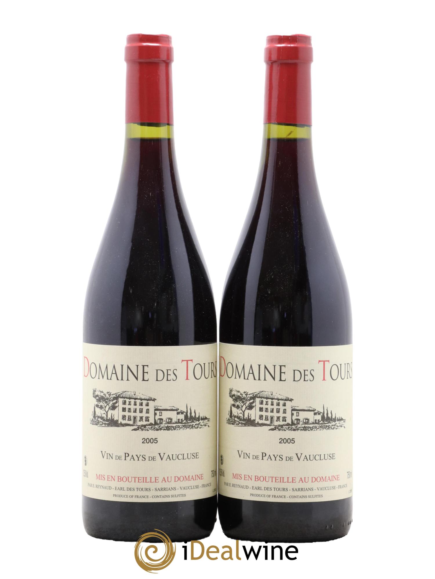 IGP Vaucluse (Vin de Pays de Vaucluse) Domaine des Tours Emmanuel Reynaud 2005 - Lotto di 2 bottiglie - 0