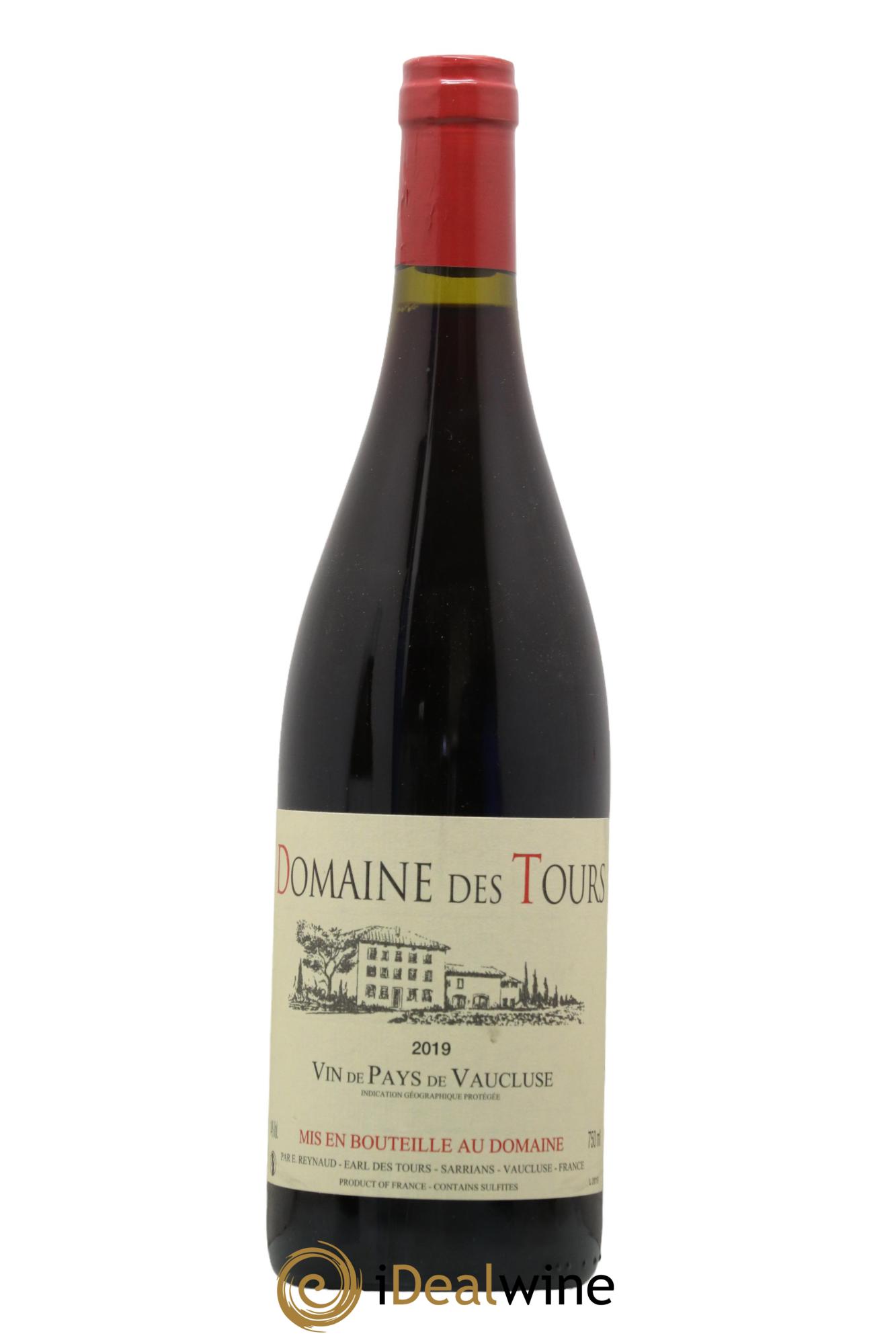 IGP Vaucluse (Vin de Pays de Vaucluse) Domaine des Tours Emmanuel Reynaud 2019 - Lot de 1 bouteille - 0