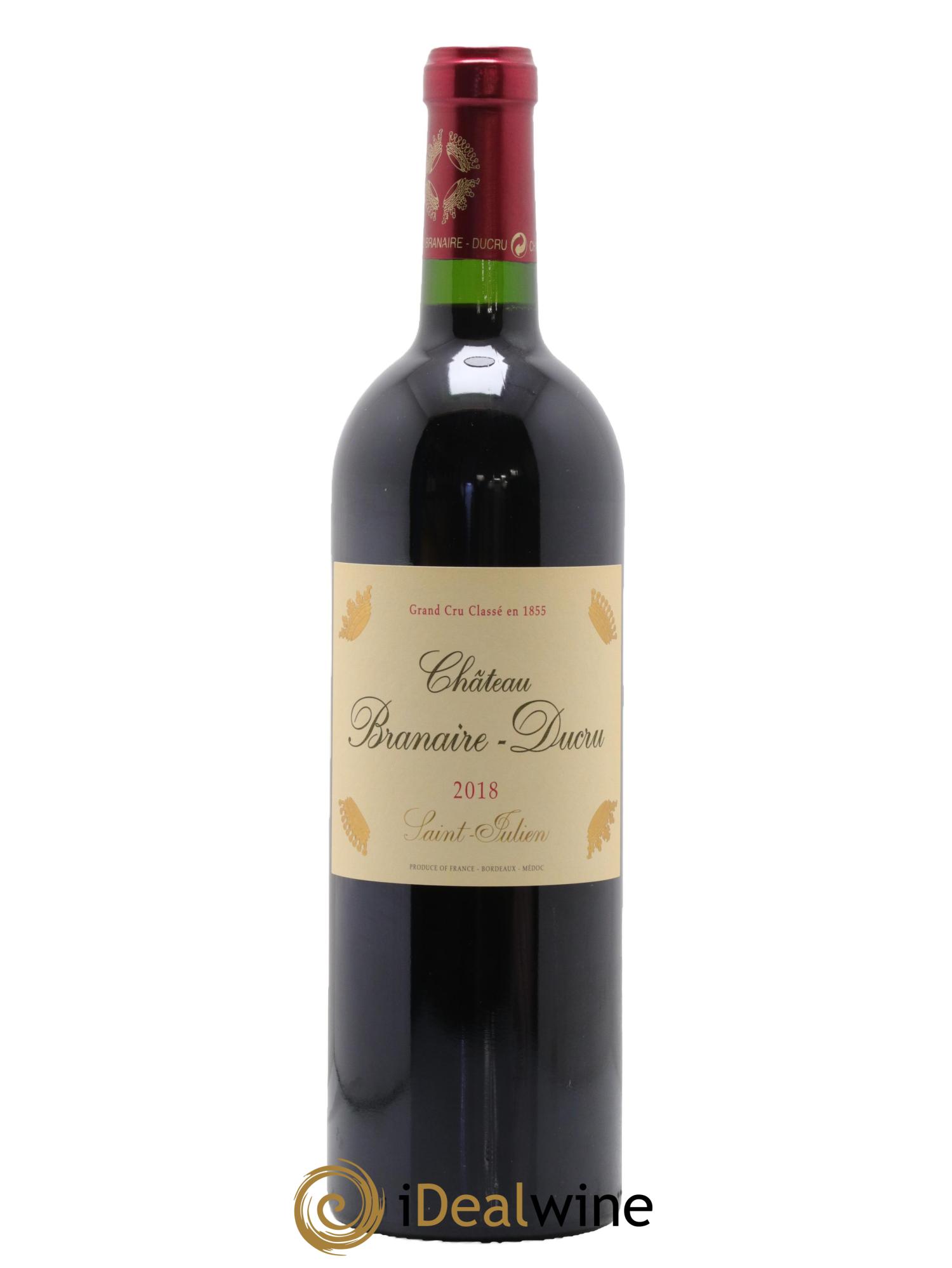 Château Branaire Ducru 4ème Grand Cru Classé 2018 - Lot de 1 bouteille - 0