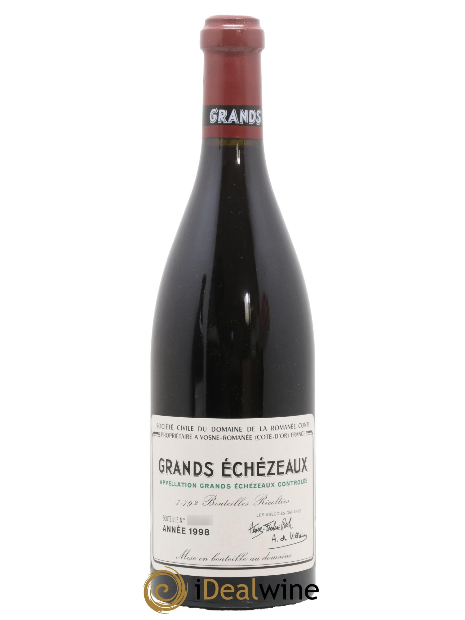 Grands-Echezeaux Grand Cru Domaine de la Romanée-Conti 1998 - Lot of 1 bottle - 0