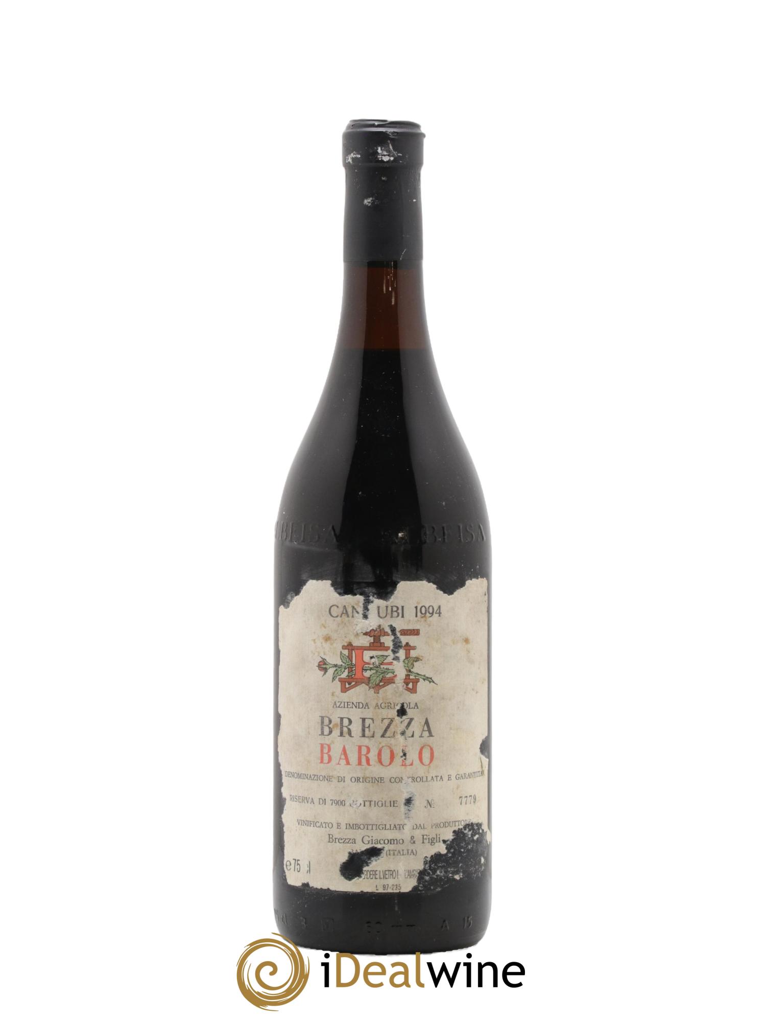 Barolo DOCG Cannubi Brezza 1994 - Lotto di 1 bottiglia - 0