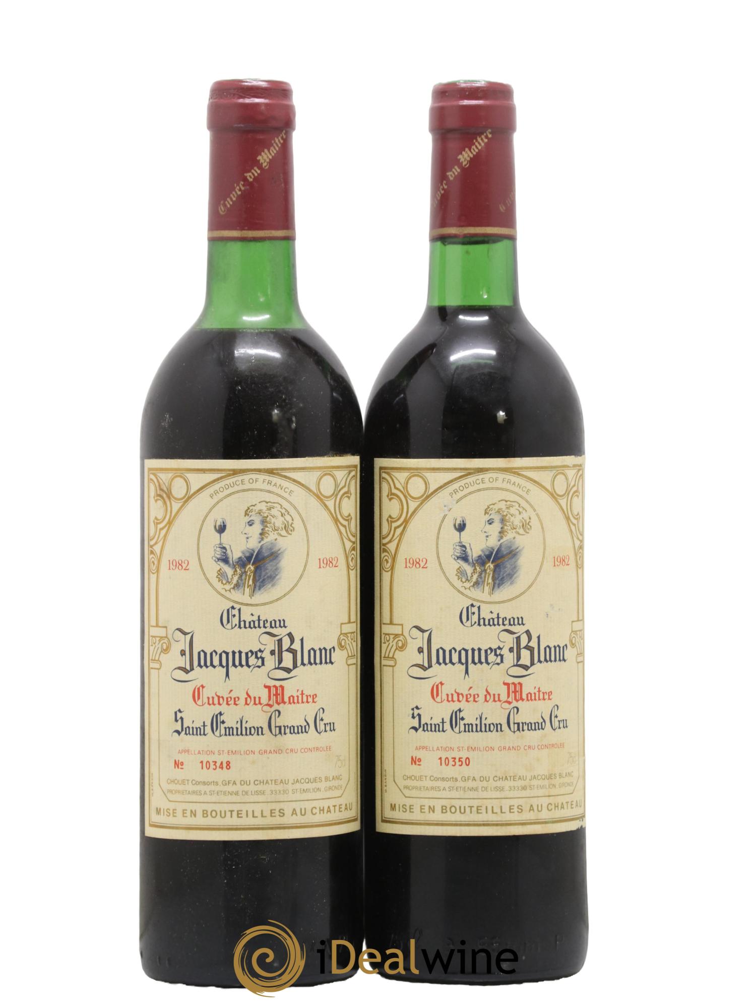 Saint-Émilion Cuvée du Maitre Château Jacques Blanc 1982 - Lot of 2 bottles - 0