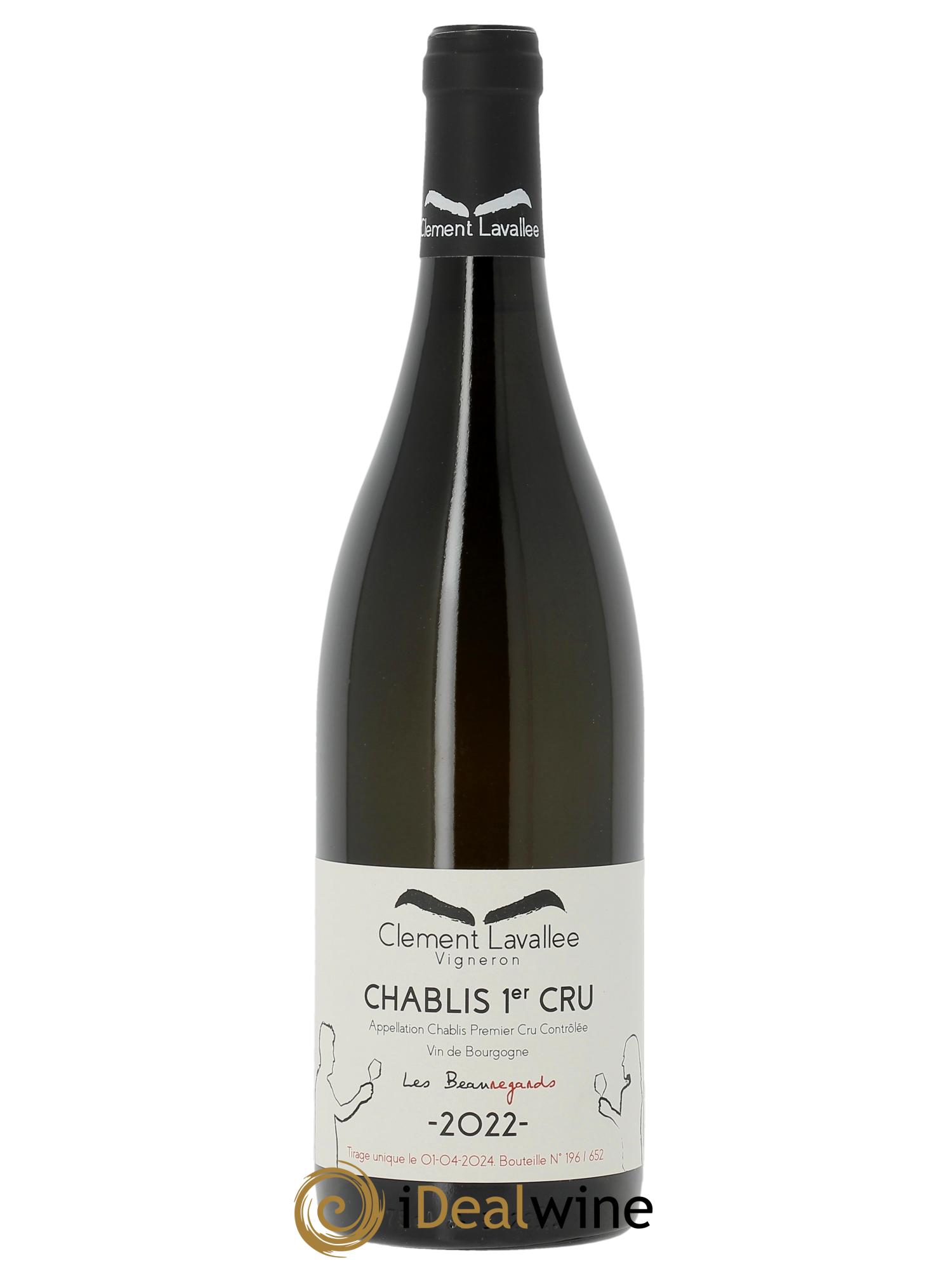 Chablis 1er Cru Les Beauregards Clément Lavallée  2022 - Lot of 1 bottle - 0