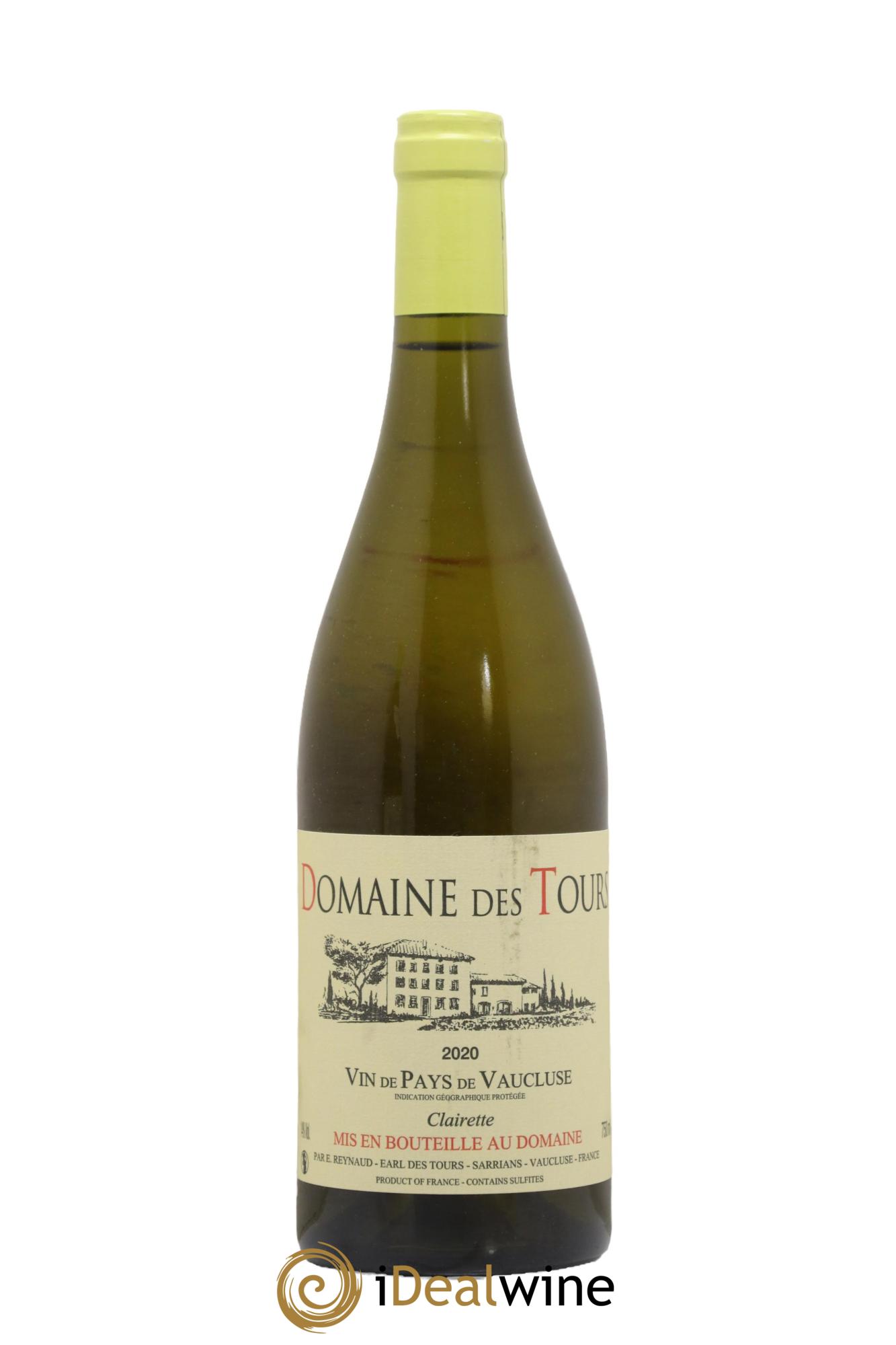 IGP Vaucluse (Vin de Pays de Vaucluse) Domaine des Tours Clairette Emmanuel Reynaud 2020 - Lot of 1 bottle - 0