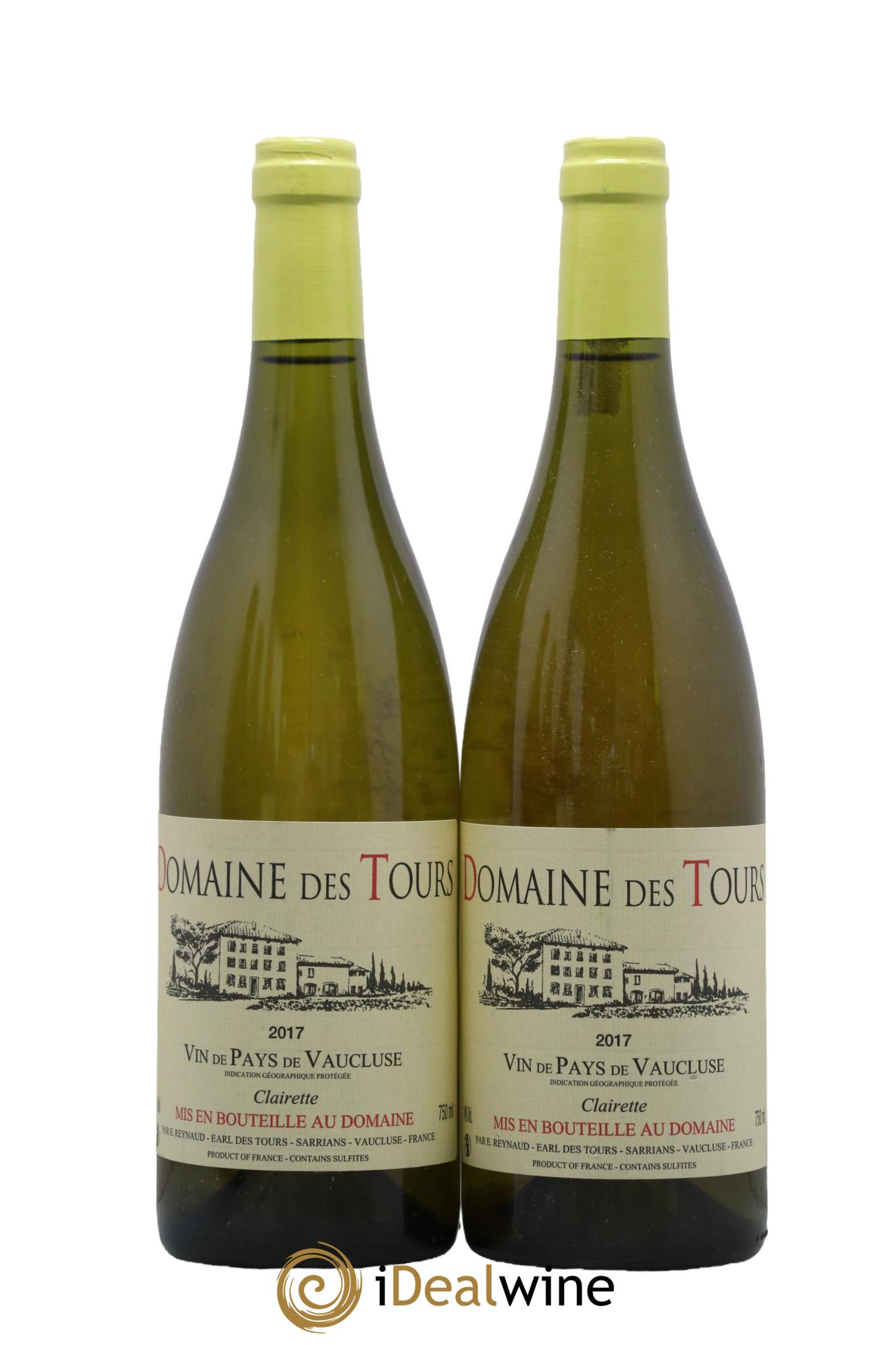 IGP Vaucluse (Vin de Pays de Vaucluse) Domaine des Tours Clairette Emmanuel Reynaud 2017 - Lotto di 2 bottiglie - 0