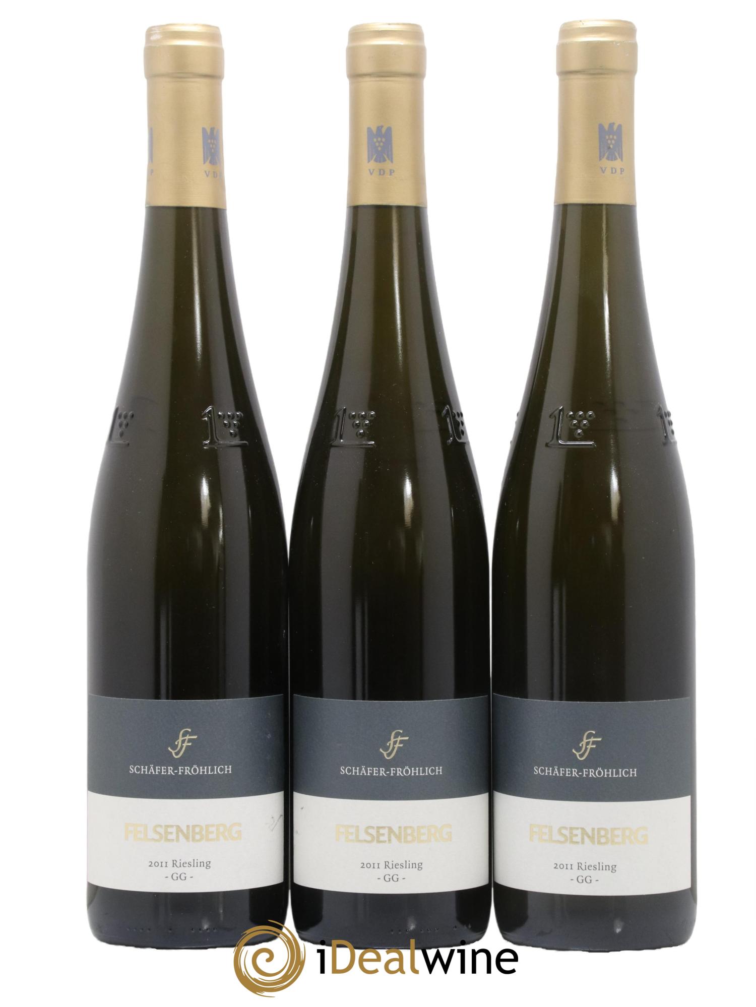 Allemagne Nahe Felsenberg Riesling Grosses Gewachs Schäfer-Fröhlich 2011 - Lot de 3 bouteilles - 0