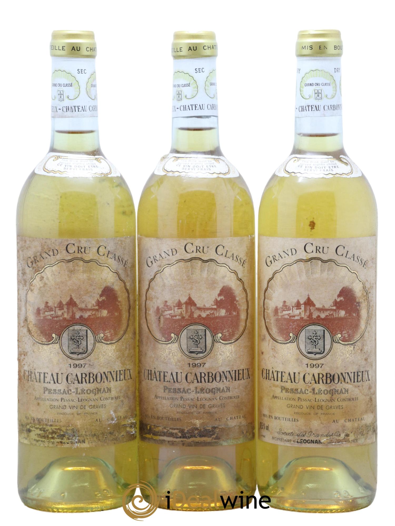 Château Carbonnieux Cru Classé de Graves  1997 - Lot de 3 bouteilles - 0