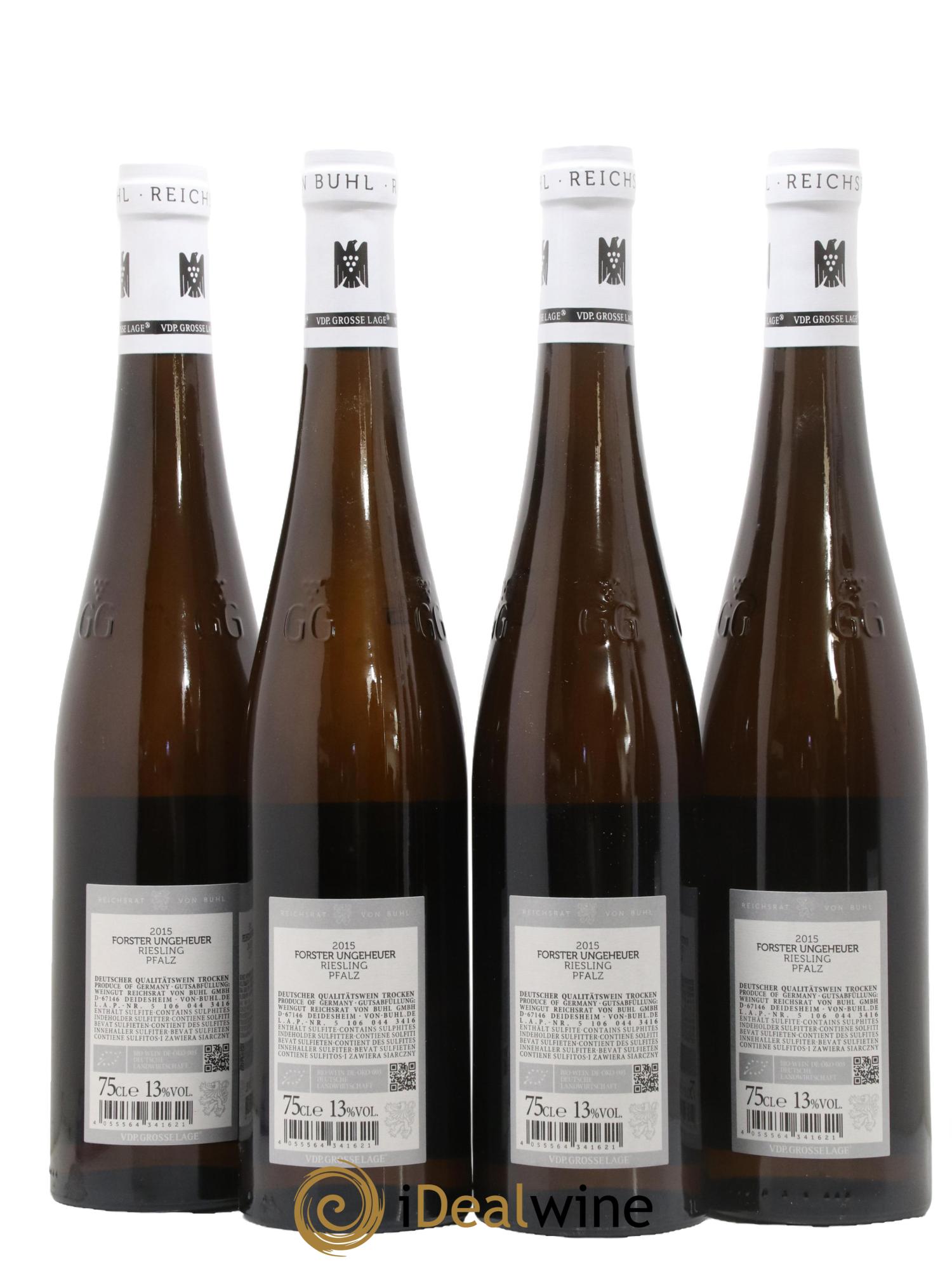 Allemagne Rheingau Pfalz Forster Ungeheuer Riesling Trocken Dr.Bürklin-Wolf Von Bulh 2015 - Posten von 4 Flaschen - 1