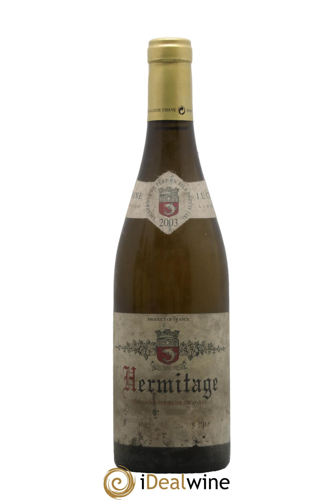 Hermitage Jean-Louis Chave 2003 - Posten von 1 Flasche - 0