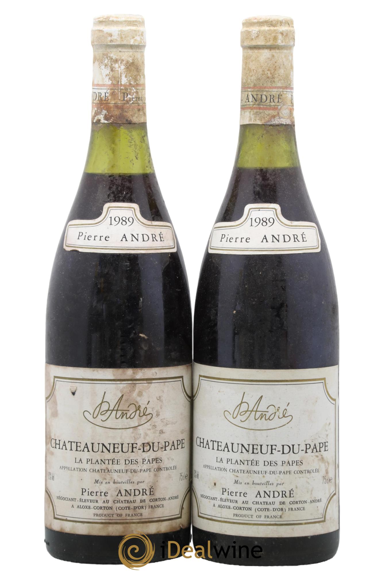 Châteauneuf-du-Pape La Plantée des Papes Domaine Pierre André 1989 - Lot de 2 bouteilles - 0