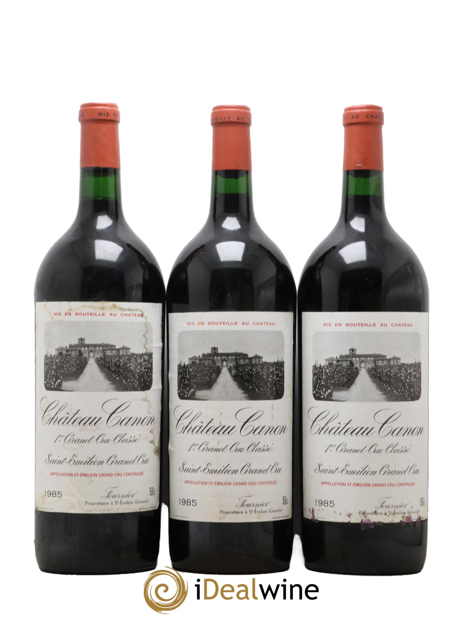 Château Canon 1er Grand Cru Classé B 1985 - Lot of 3 magnums - 0