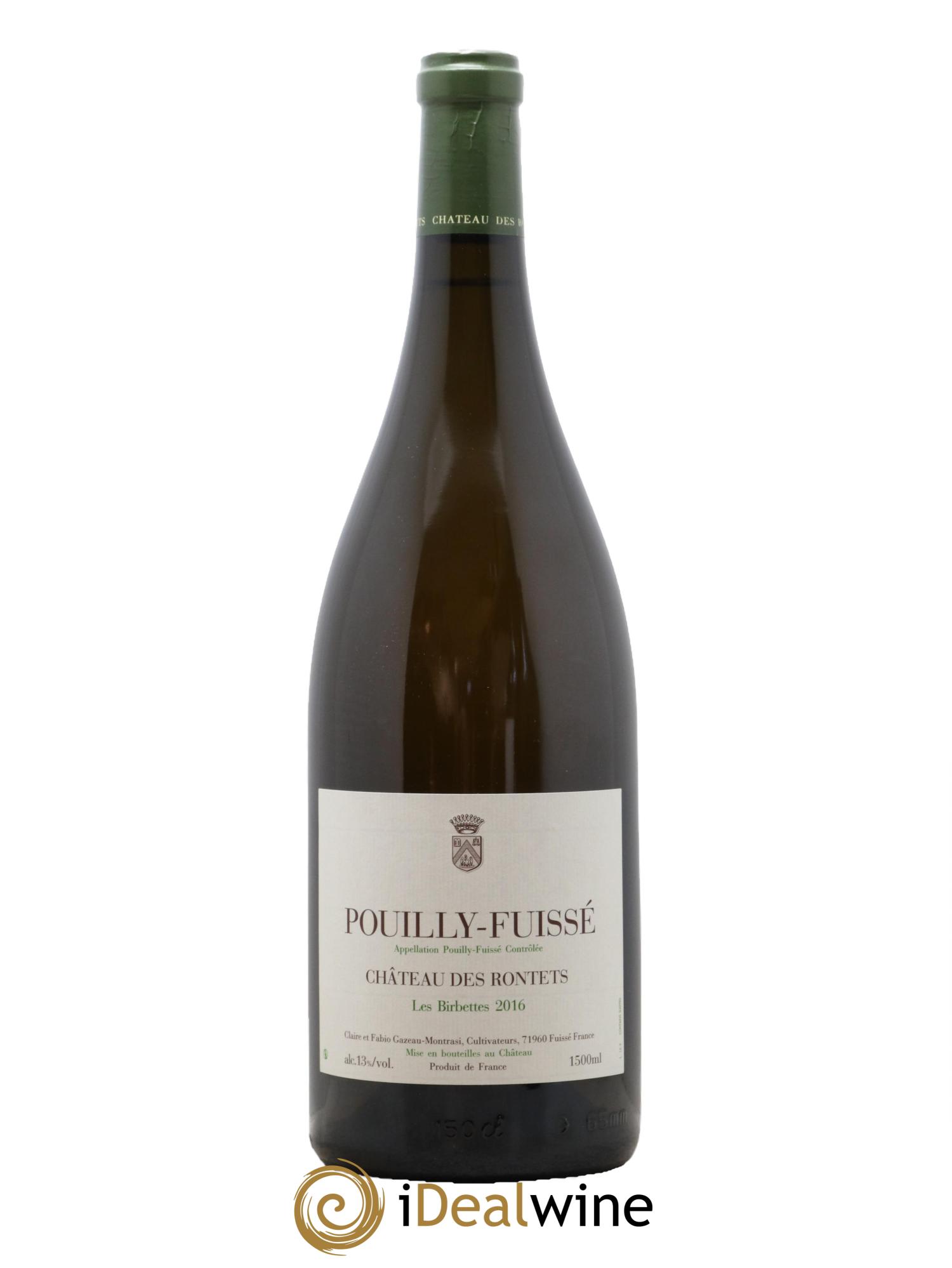 Pouilly-Fuissé Les Birbettes Château des Rontets 2016 - Posten von 1 Magnum - 0