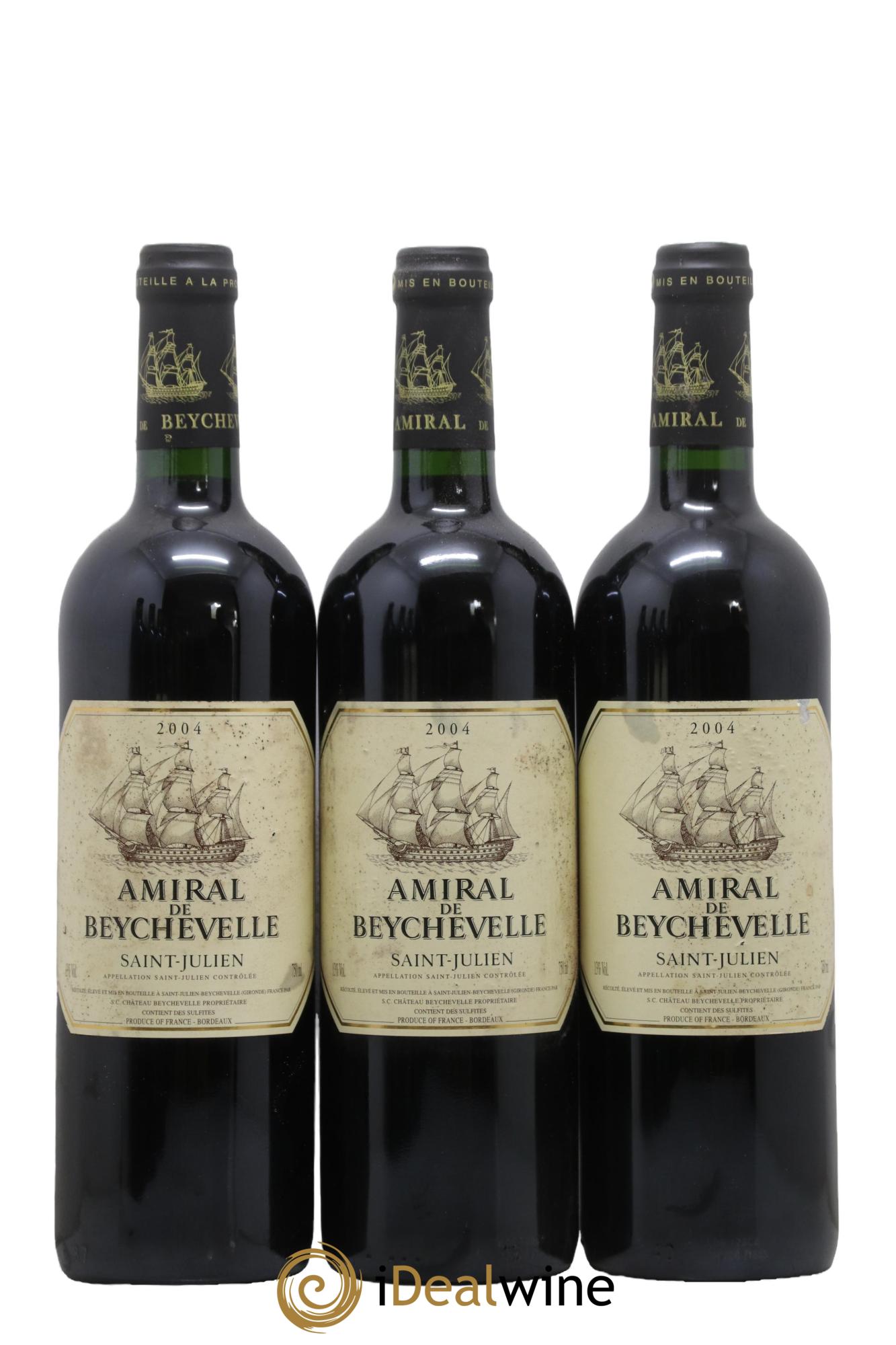 Amiral de Beychevelle Second Vin 2004 - Lot de 6 bouteilles - 1