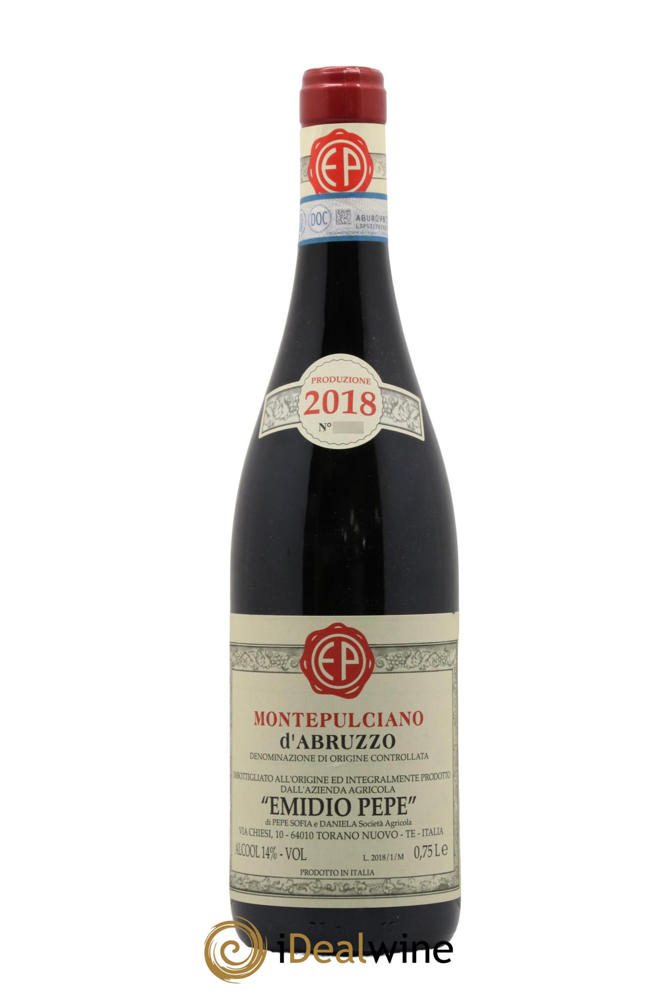 Montepulciano d'Abruzzo DOC Emidio Pepe 2018 - Lot de 1 bouteille - 0