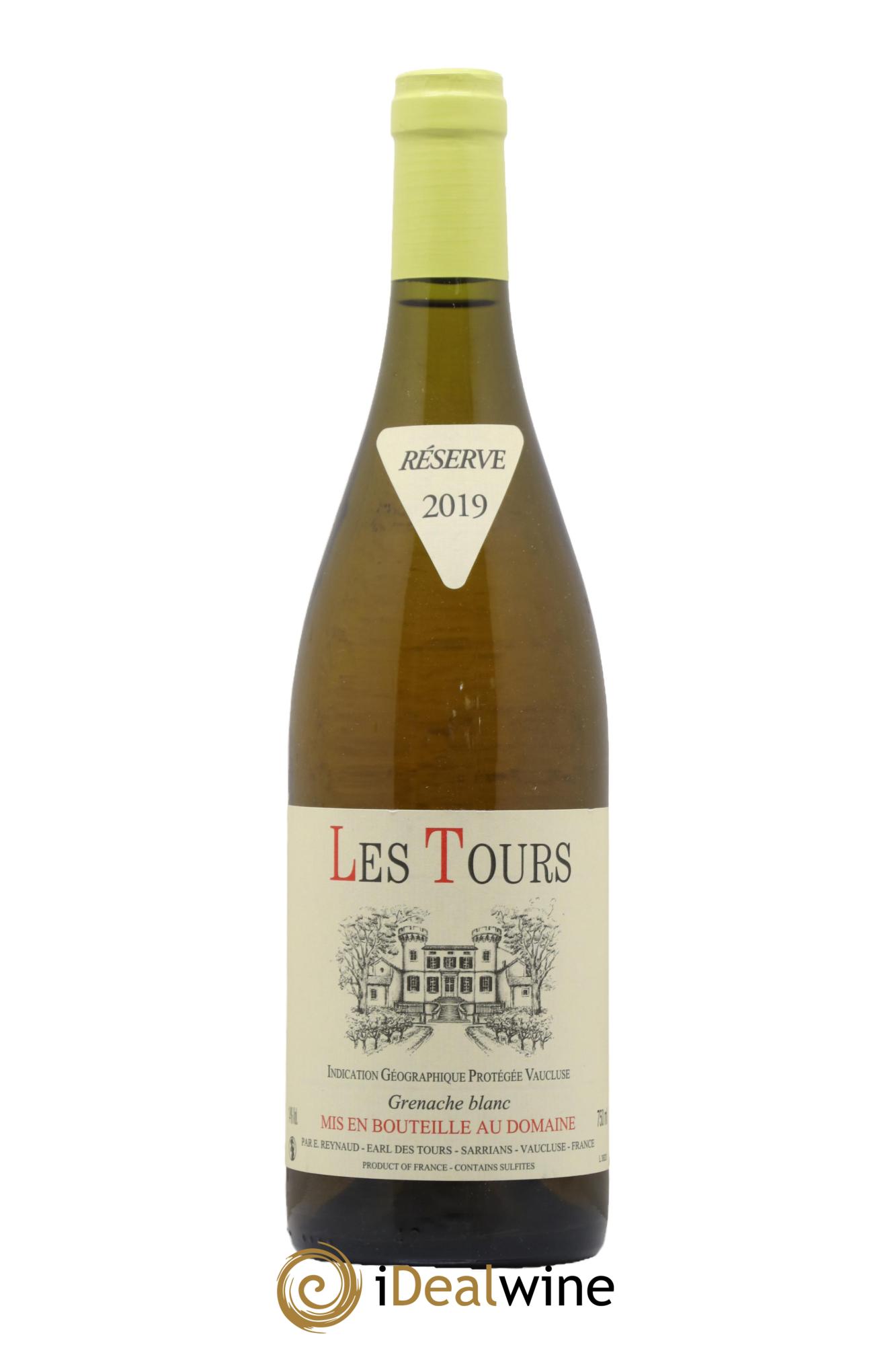 IGP Vaucluse (Vin de Pays de Vaucluse) Les Tours Grenache Blanc Emmanuel Reynaud 2019 - Lot de 1 bouteille - 0