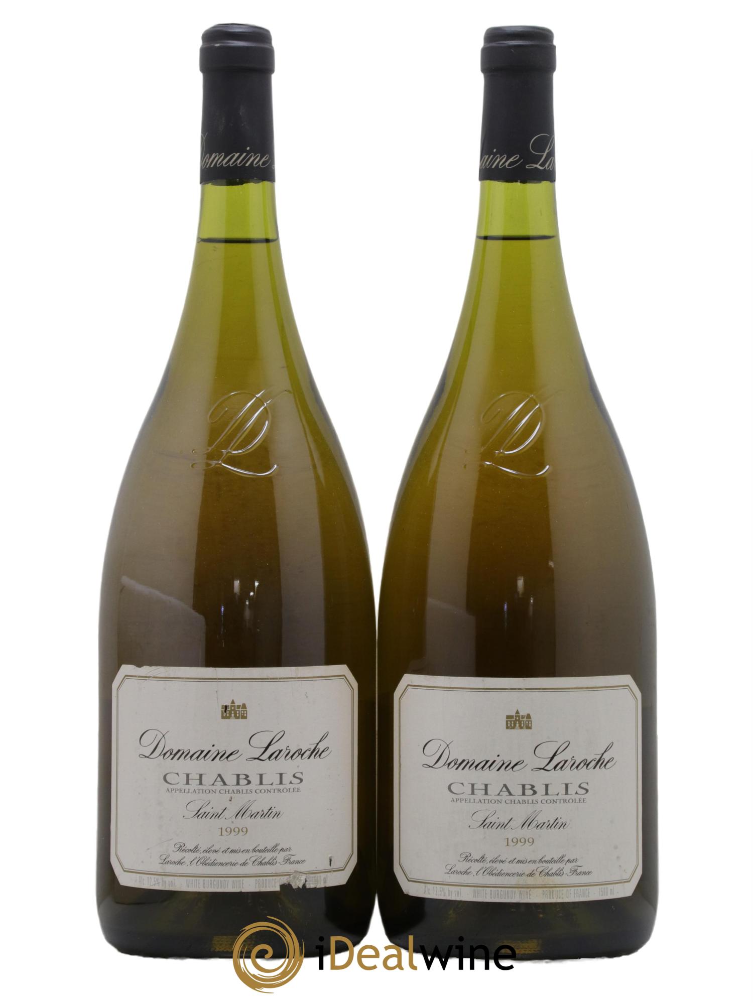 Chablis Saint Martin Domaine Laroche 1999 - Lot of 2 magnums - 0