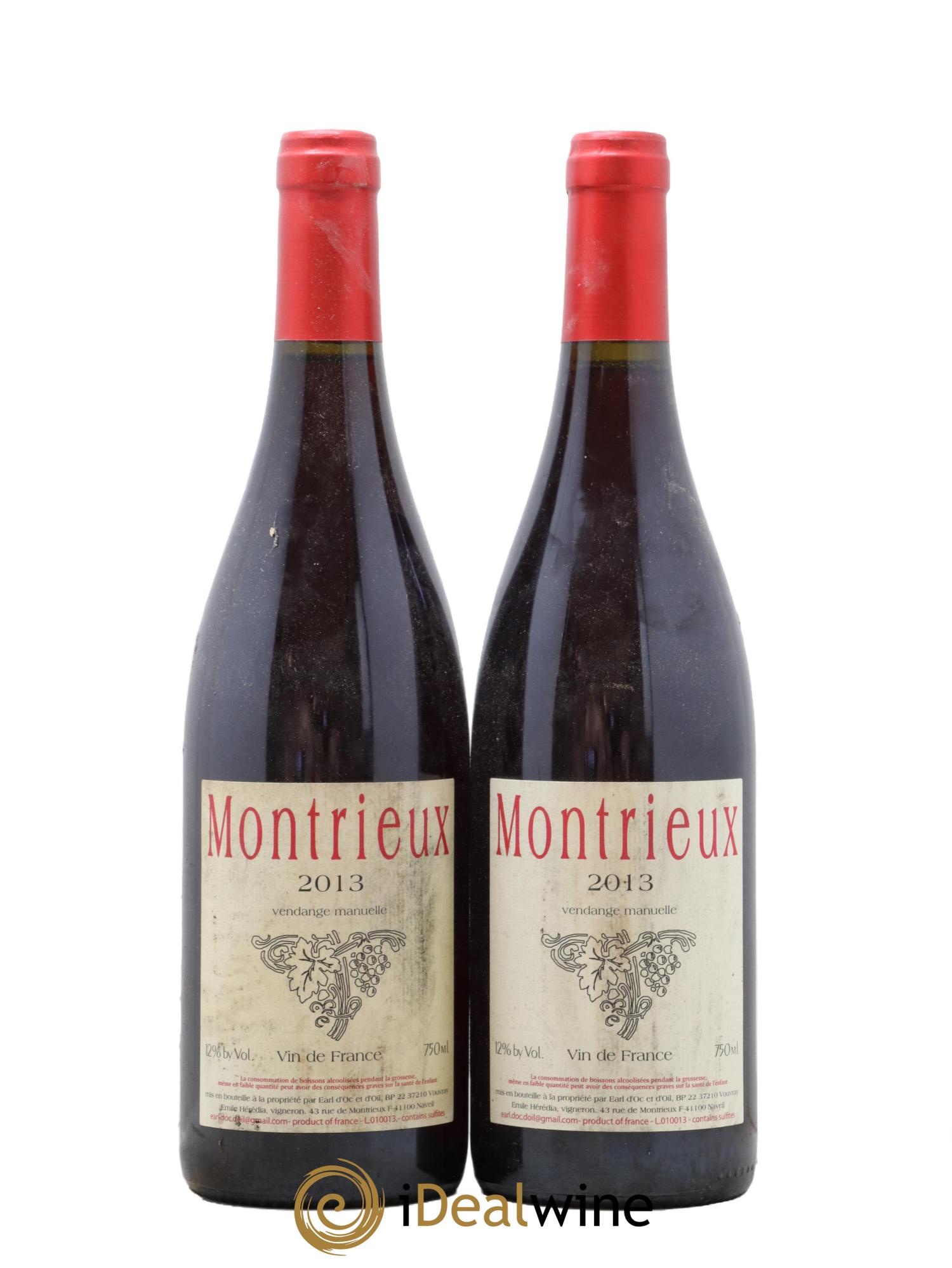 Vin de France Montrieux Emile Heredia 2013 - Lot of 2 bottles - 0