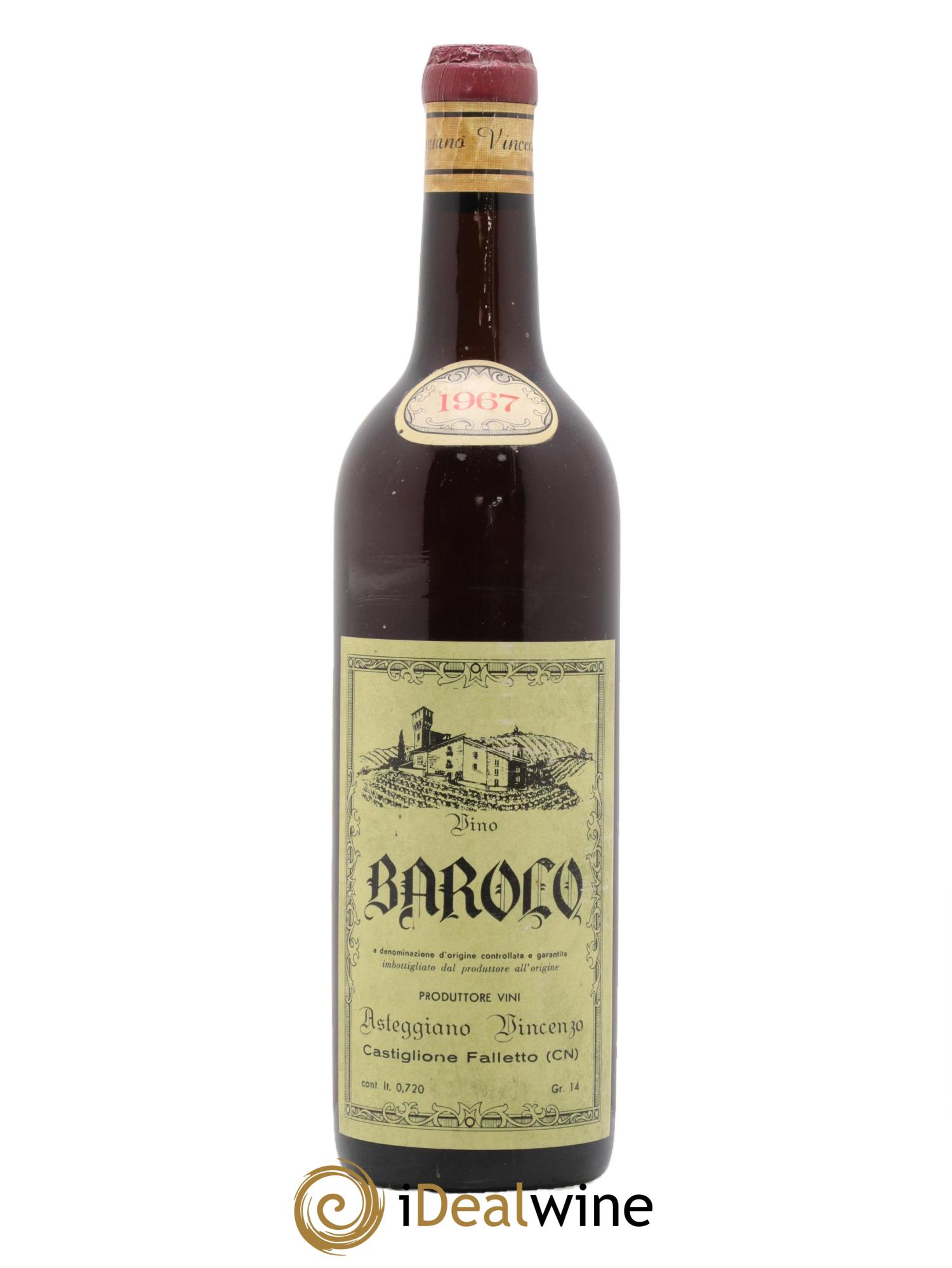 Barolo DOCG Asteggiano Vincenzo 1967 - Posten von 1 Flasche - 0