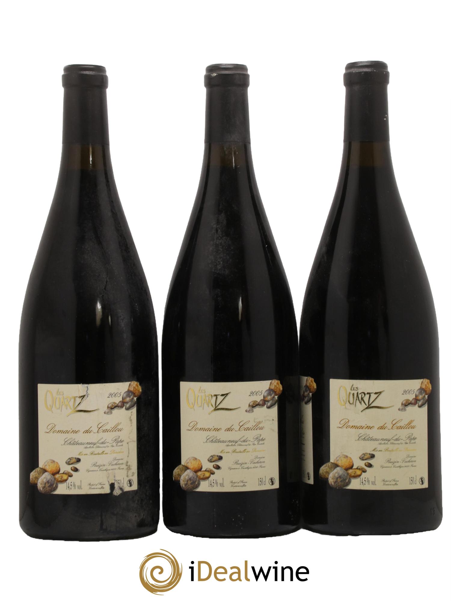 Châteauneuf-du-Pape Les Quartz Clos du Caillou 2005 - Lotto di 3 magnum - 0