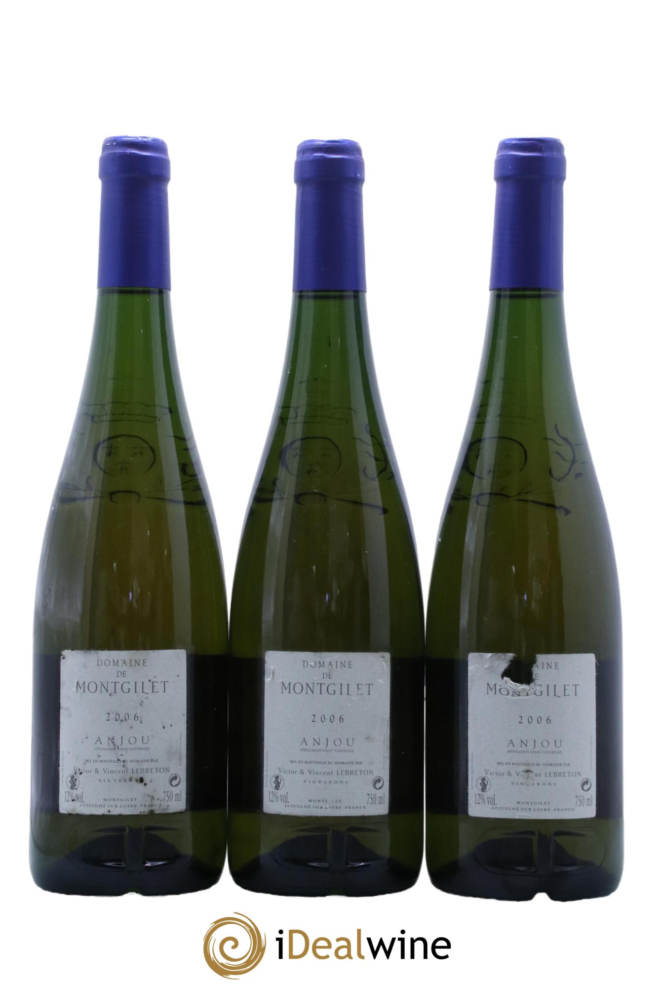 Anjou Domaine de Montgilet 2006 - Lot of 3 bottles - 1