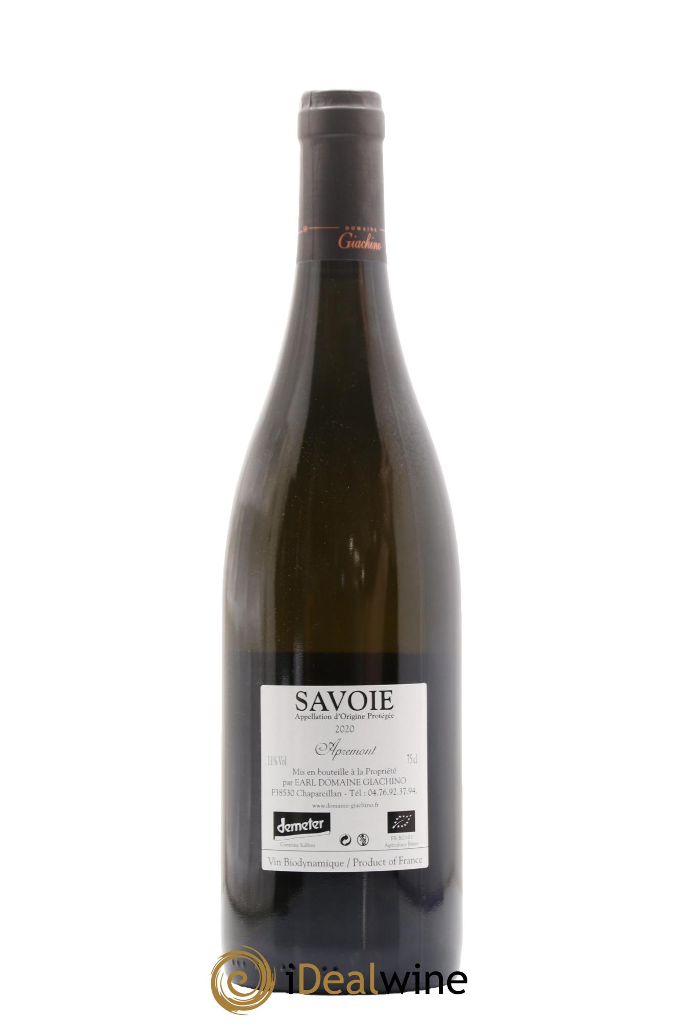 Vin de Savoie Apremont Giachino  2020 - Posten von 1 Flasche - 1