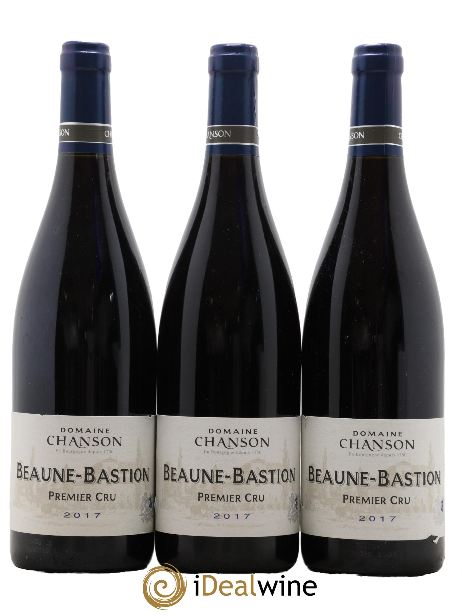 Beaune 1er Cru Les Bastions Domaine Chanson 2017 - Lot of 3 bottles - 0