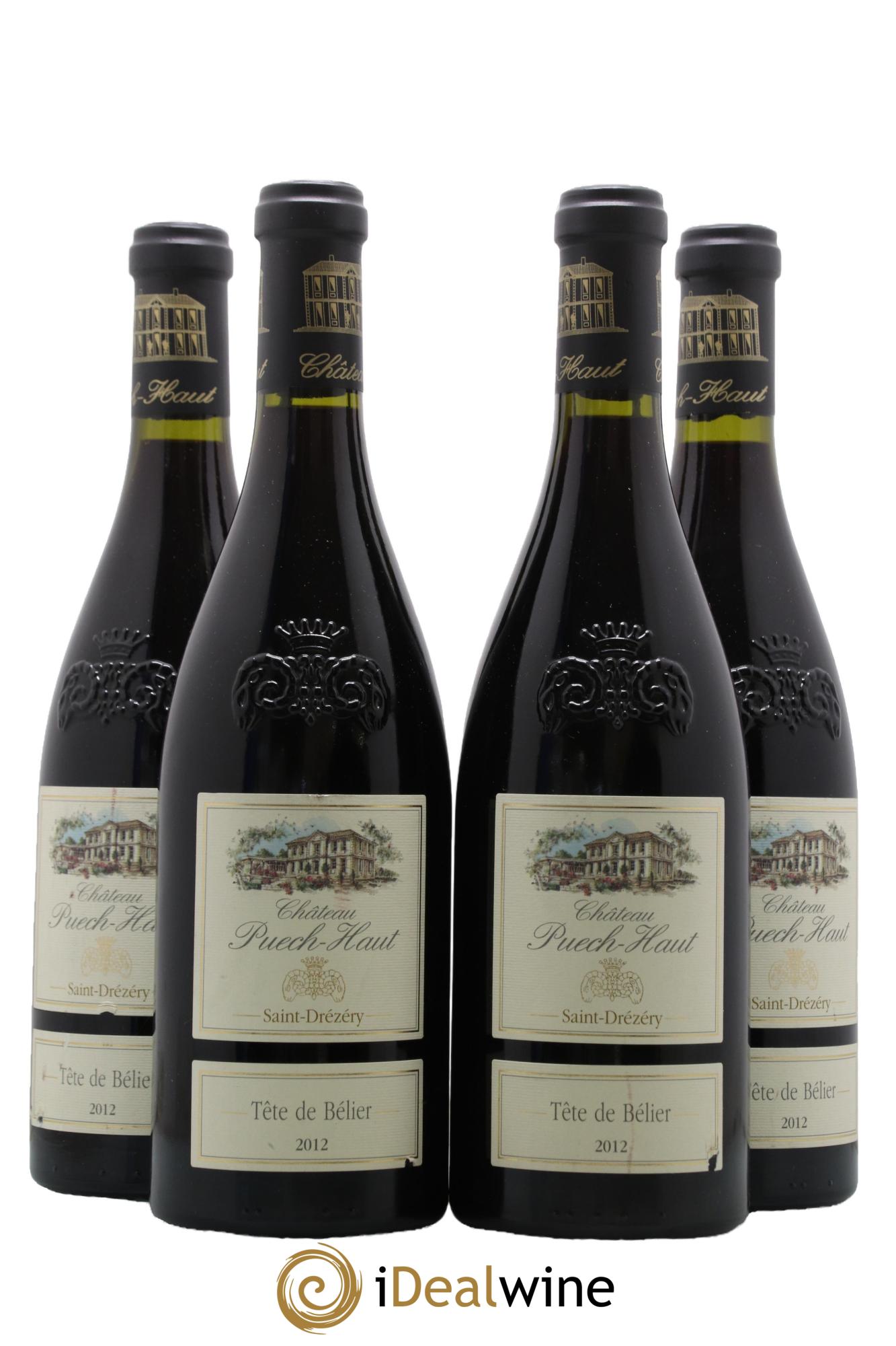 Languedoc Château Puech-Haut Tête de Bélier Gérard Bru 2012 - Lot of 4 bottles - 0