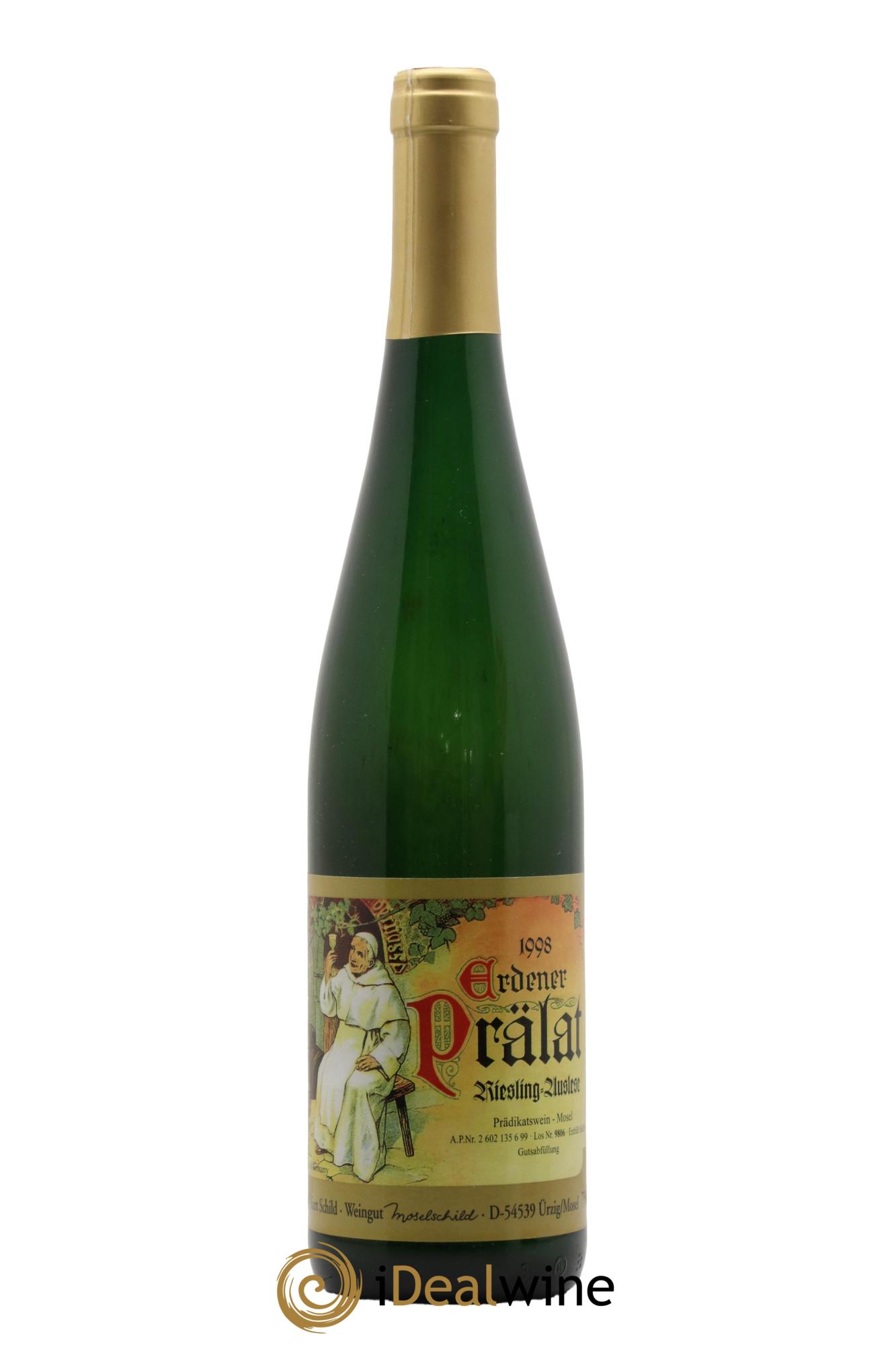 Allemagne Mosel-Saar Riesling Erdener Prälat Auslese Kurt Schild 1998 - Lotto di 1 bottiglia - 0